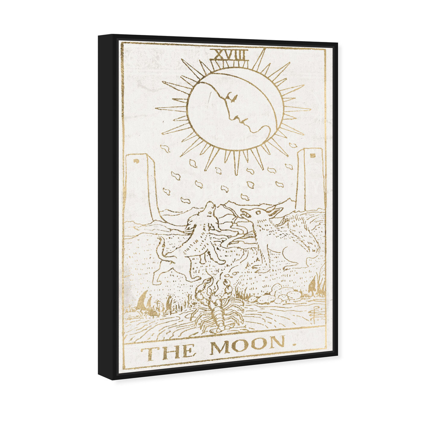Angled view of The Moon Tarot Luxe featuring spiritual and religious and astrology art.