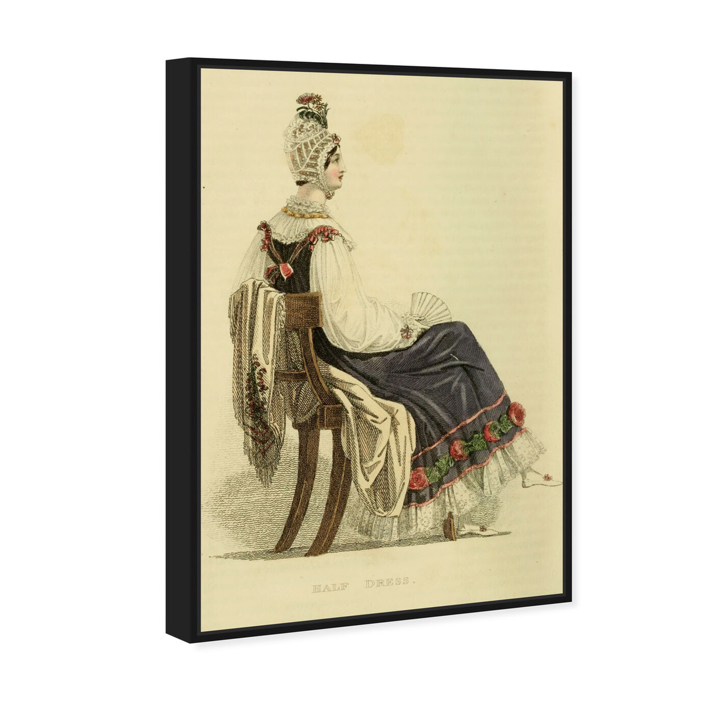Angled view of Half Dress - The Art Cabinet featuring classic and figurative and french décor art.