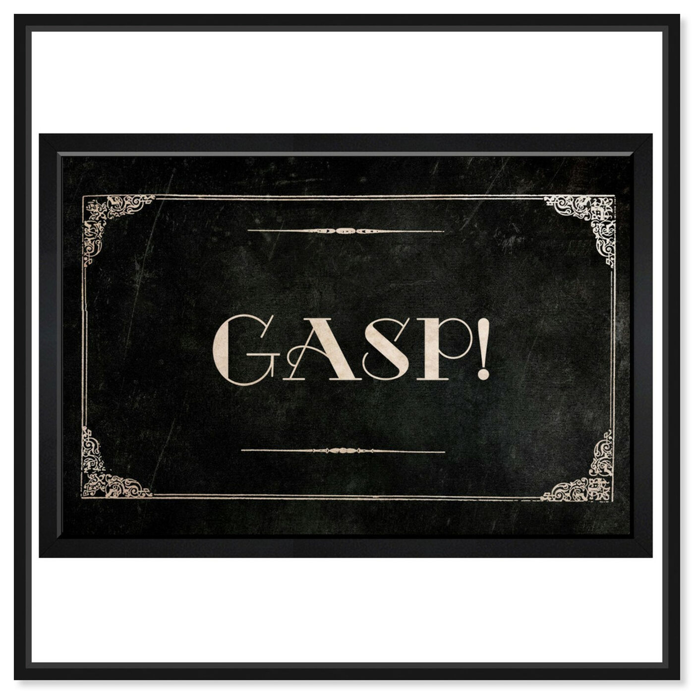 Front view of Gasp featuring typography and quotes and quotes and sayings art.