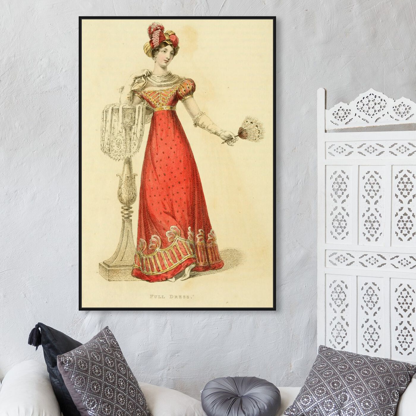 Hanging view of Full Dress - The Art Cabinet featuring classic and figurative and french décor art.
