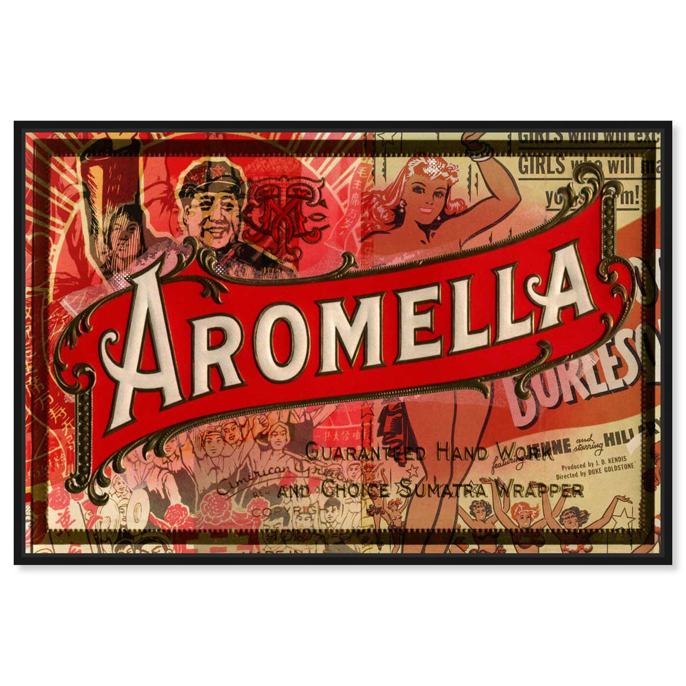 Front view of Aromella featuring advertising and posters art.