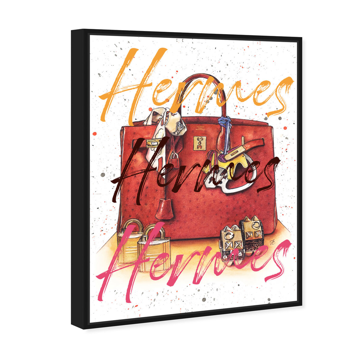 Angled view of Doll Memories - Caramel Splash Bag II featuring fashion and glam and handbags art.