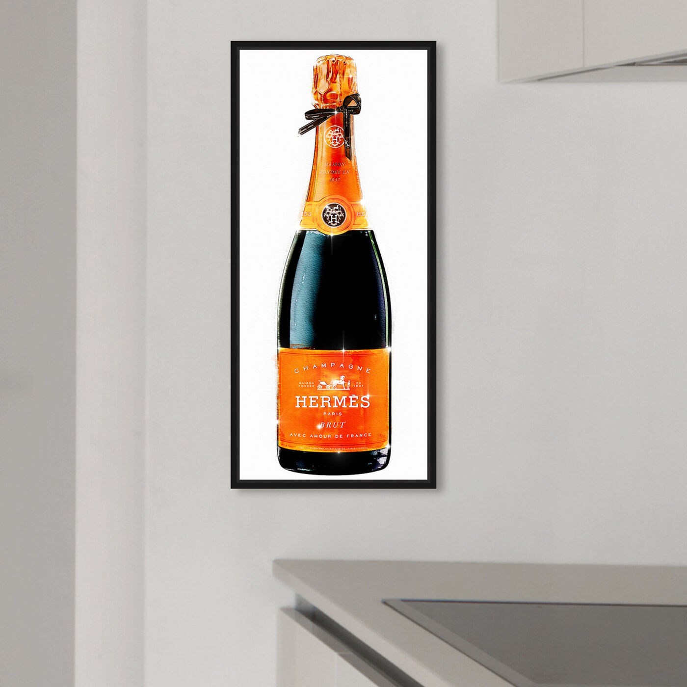 Hanging view of Parisian Luxe Champagne Tall featuring drinks and spirits and champagne art.