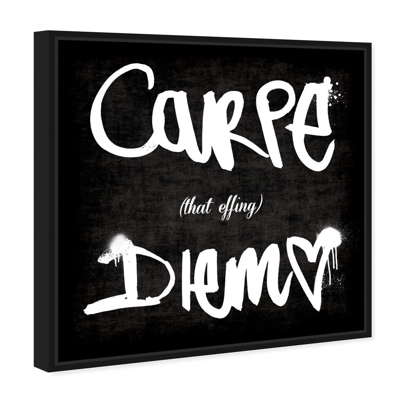 Angled view of Carpe That Effing Diem featuring typography and quotes and quotes and sayings art.