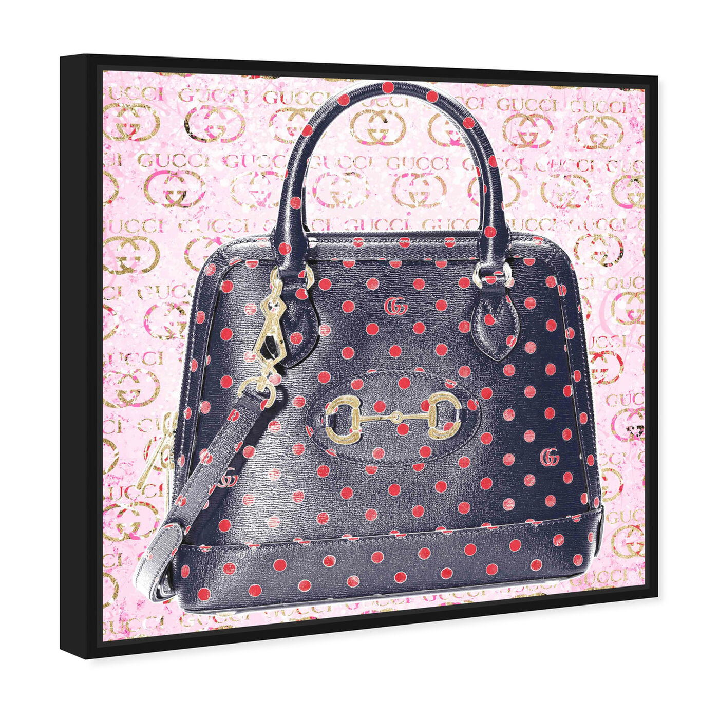 Angled view of Polkadots on my bag featuring fashion and glam and handbags art.