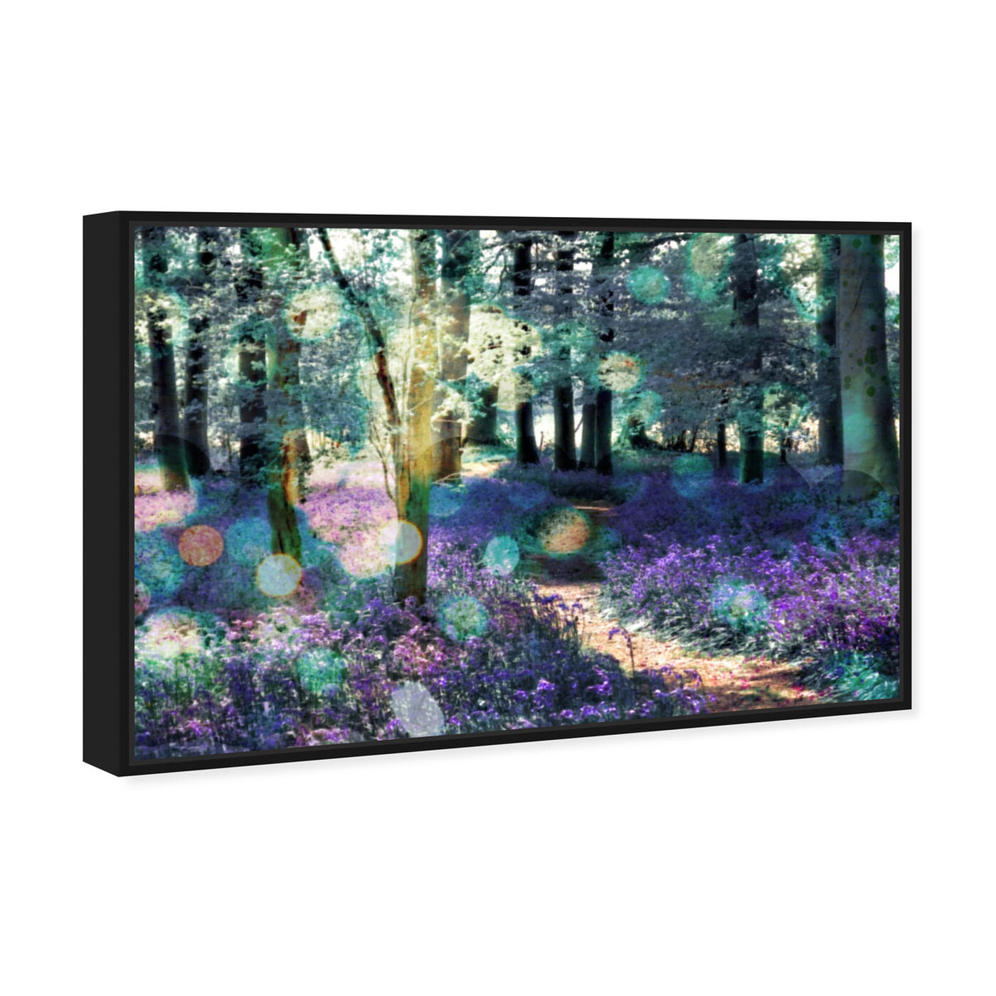 Angled view of Lavender Morning featuring nature and landscape and forest landscapes art.