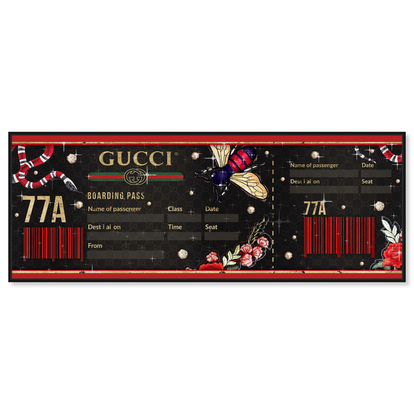 Front view of Ticket to Florence featuring world and countries and travel essentials art.