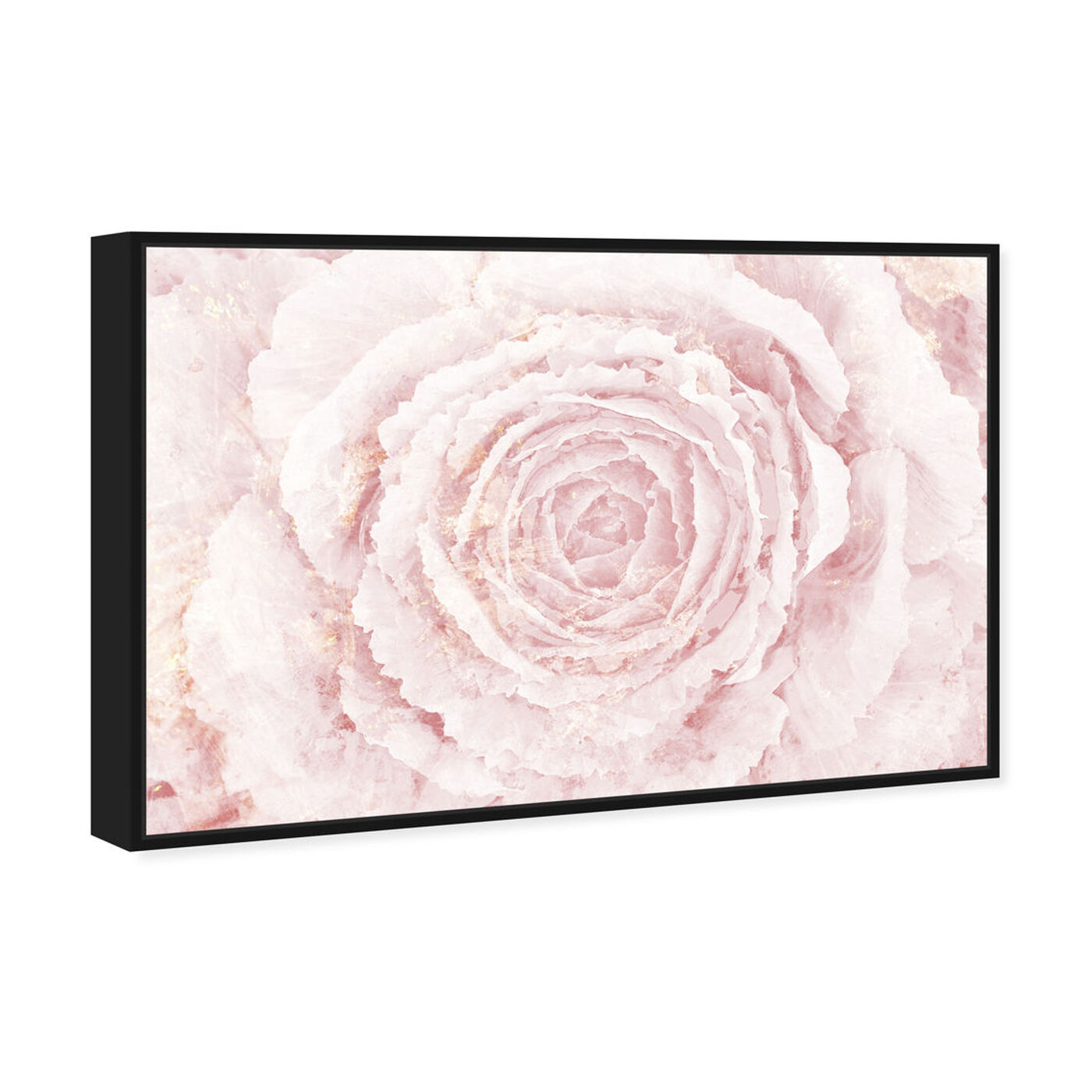 Angled view of Blush Winter Flower Pink featuring floral and botanical and florals art.