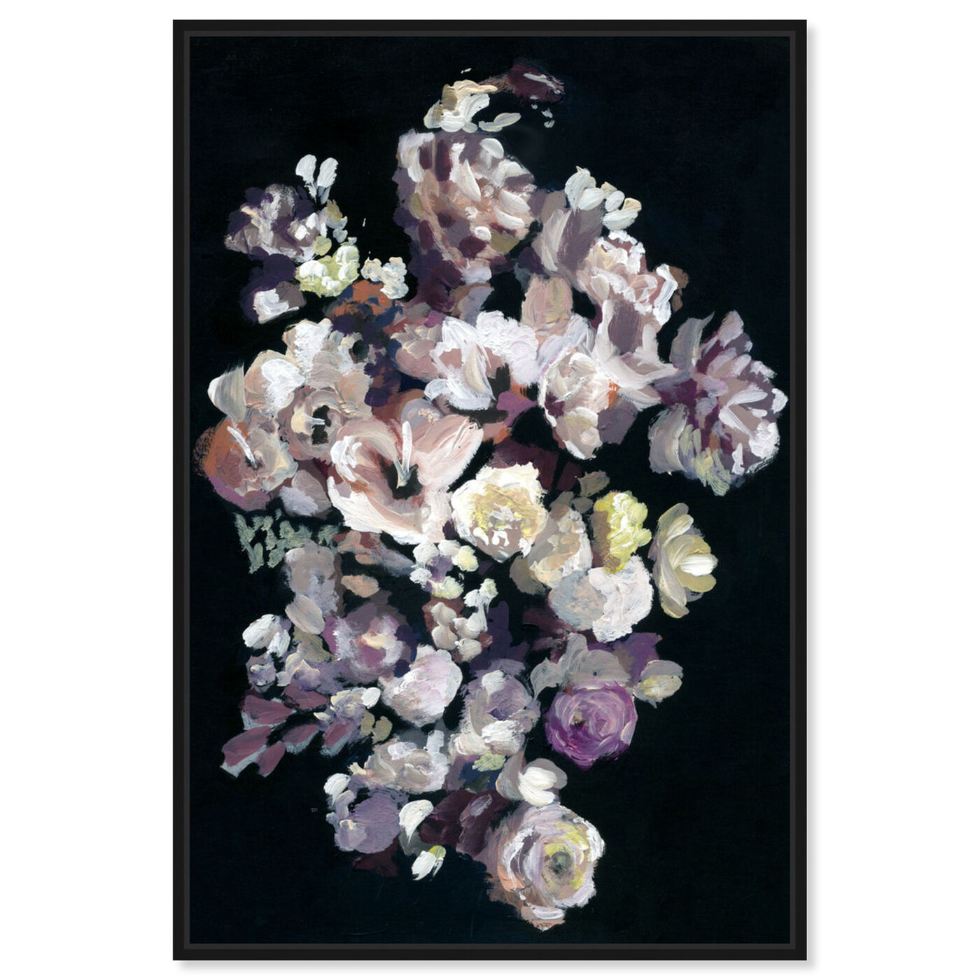 Front view of Beauty in Darkness featuring floral and botanical and florals art.