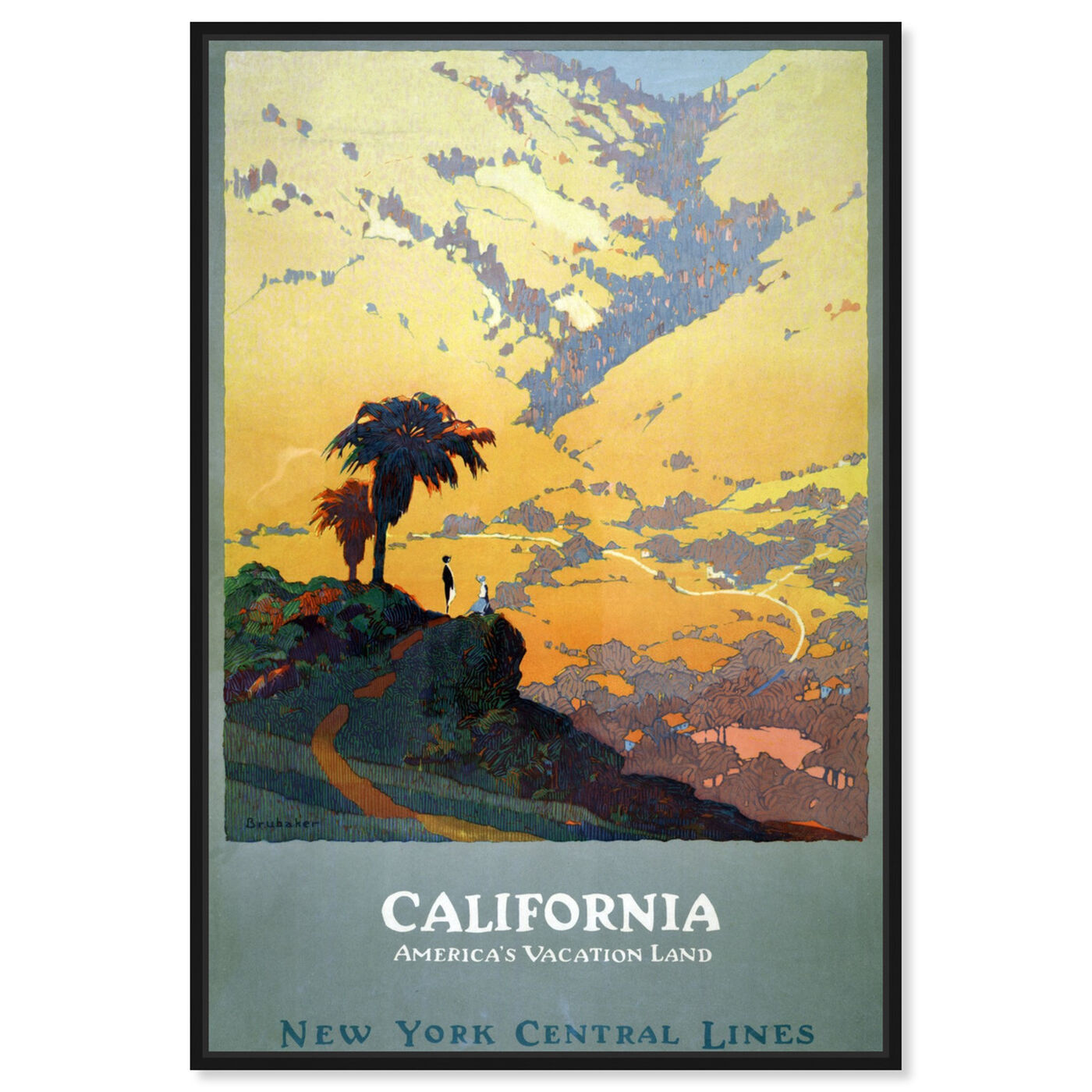 Front view of California Vacation Land featuring world and countries and north american cultures art.