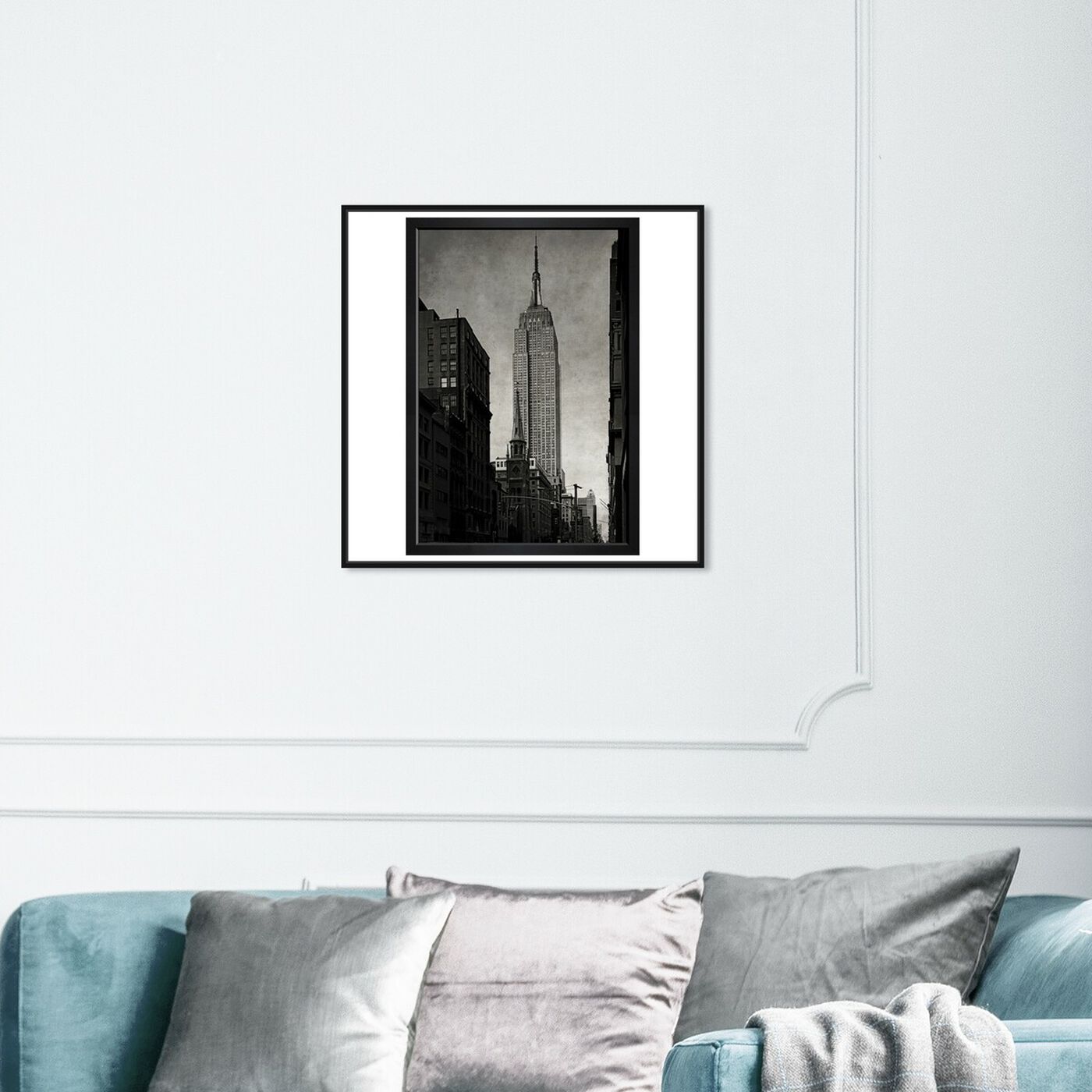 Hanging view of NYC 4 featuring cities and skylines and united states cities art.