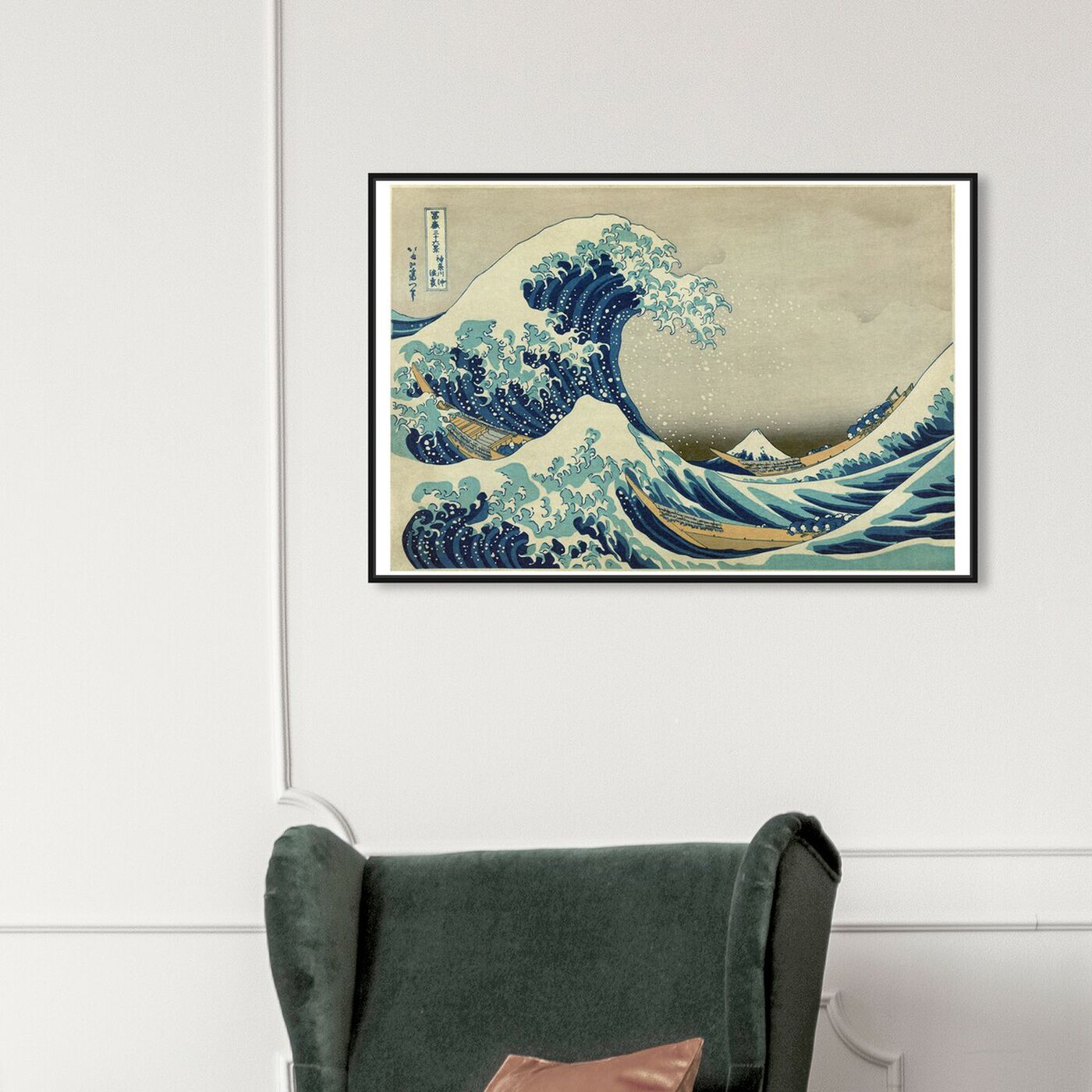 Hanging view of The Great Wave of Kanagawa featuring world and countries and asian cultures art.
