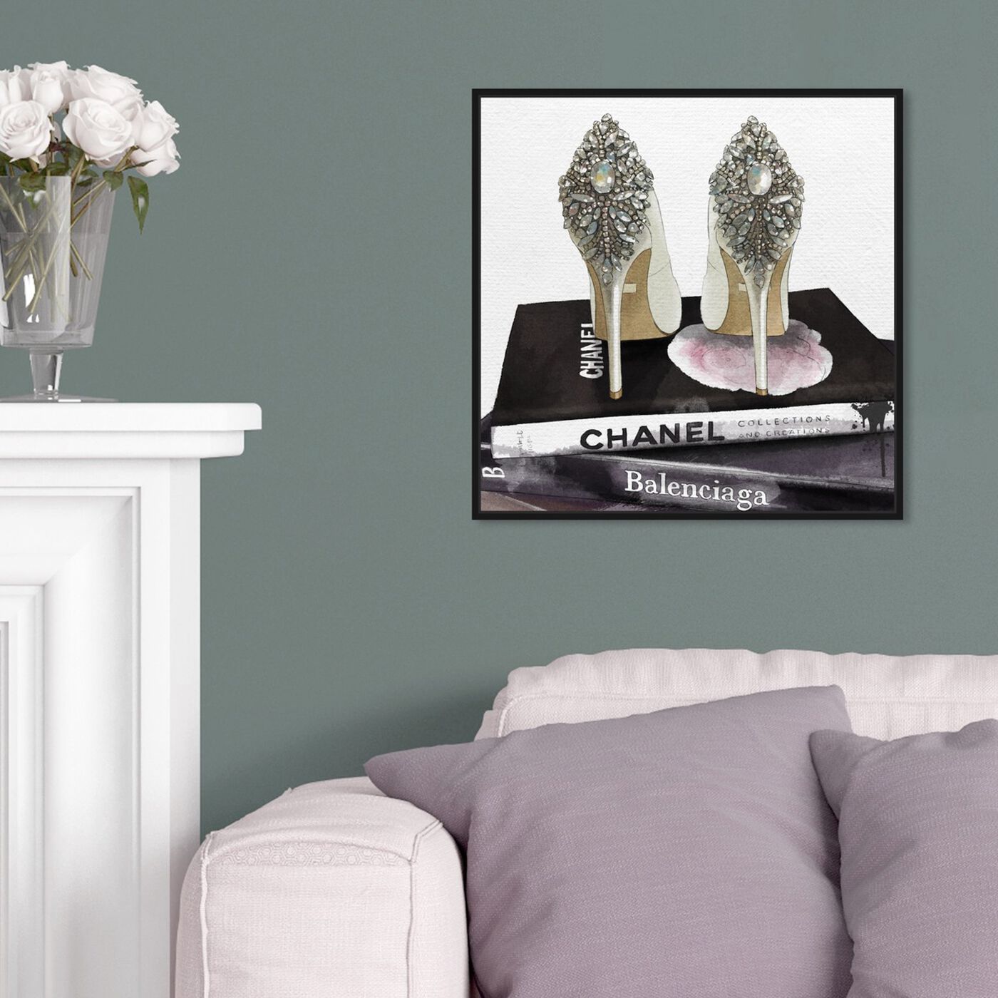 12 x 12 My Trophies Gold Glitter Fashion and Glam Unframed Canvas Wall  Art in Black - Oliver Gal
