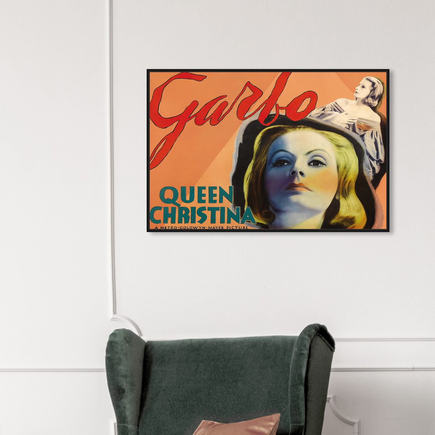 Hanging view of Garbo featuring advertising and posters art.