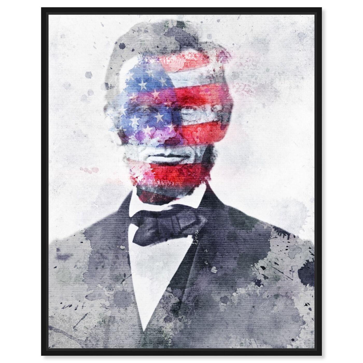 Front view of Lincoln For America featuring americana and patriotic and us presidents art.
