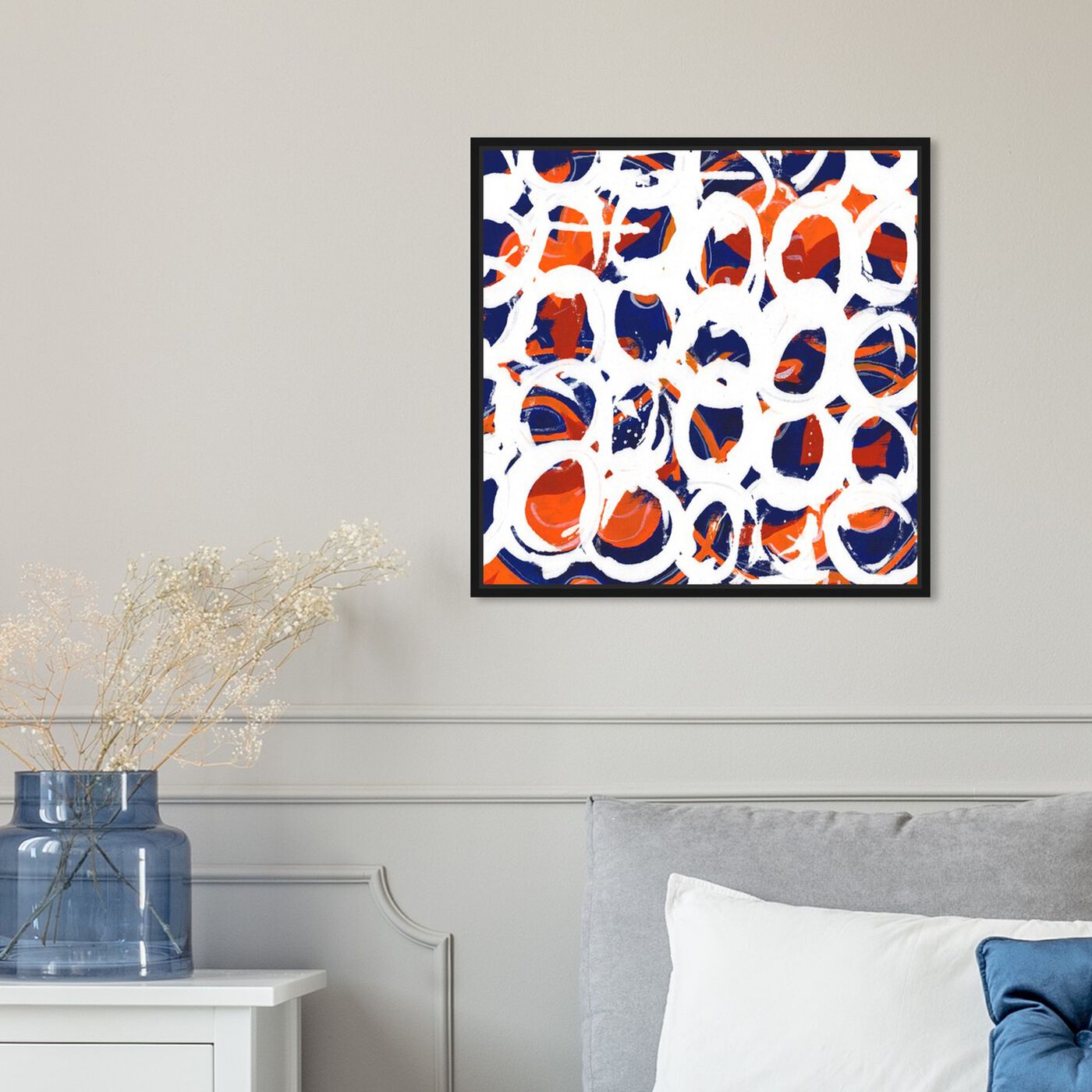 Hanging view of Waltz featuring abstract and geometric art.