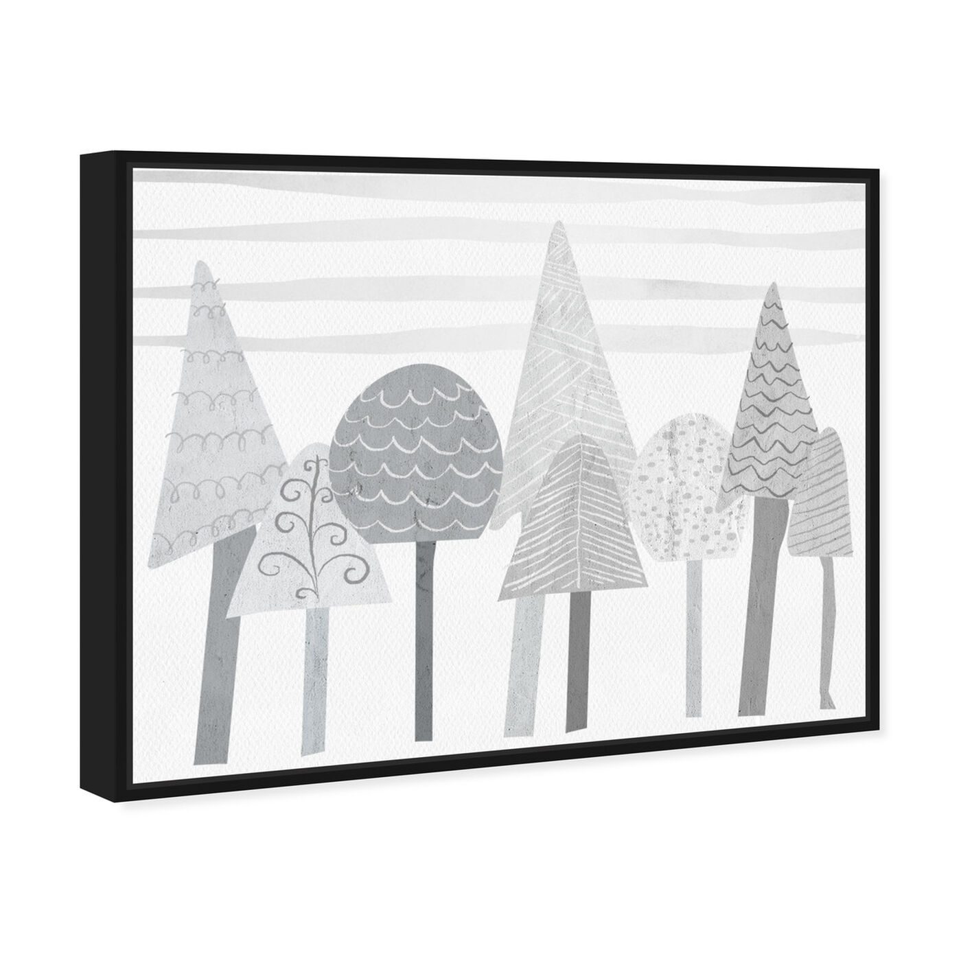 Angled view of Scandinavian Tree Tops featuring floral and botanical and trees art.