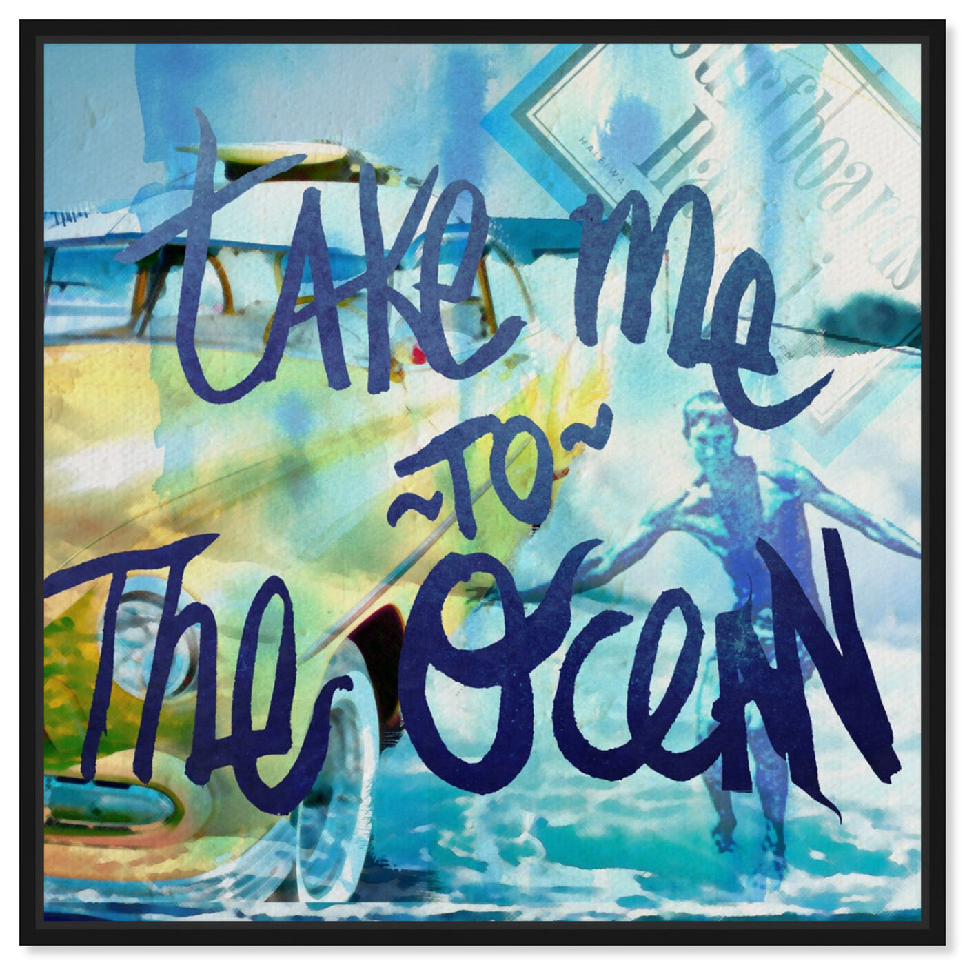 Front view of Take Me To The Ocean featuring typography and quotes and quotes and sayings art.