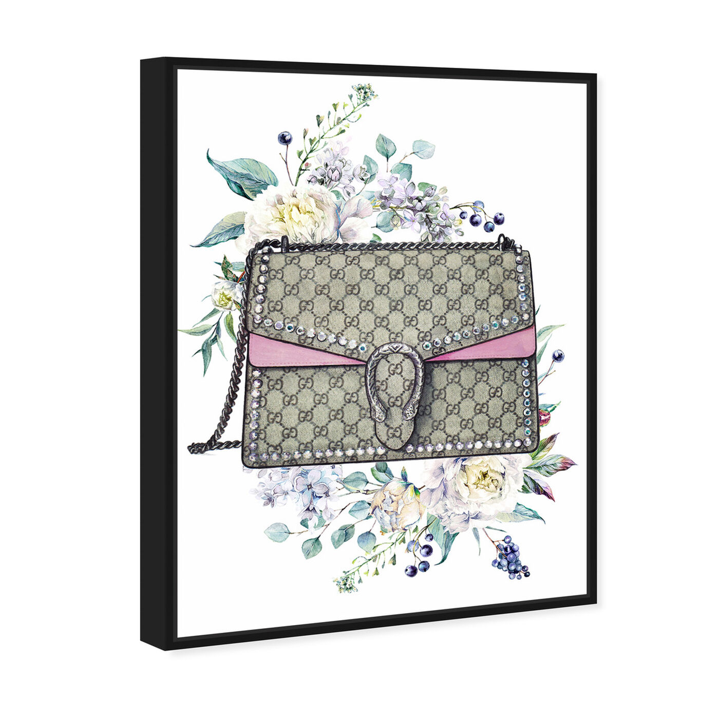 Angled view of Doll Memories - Classic featuring fashion and glam and handbags art.