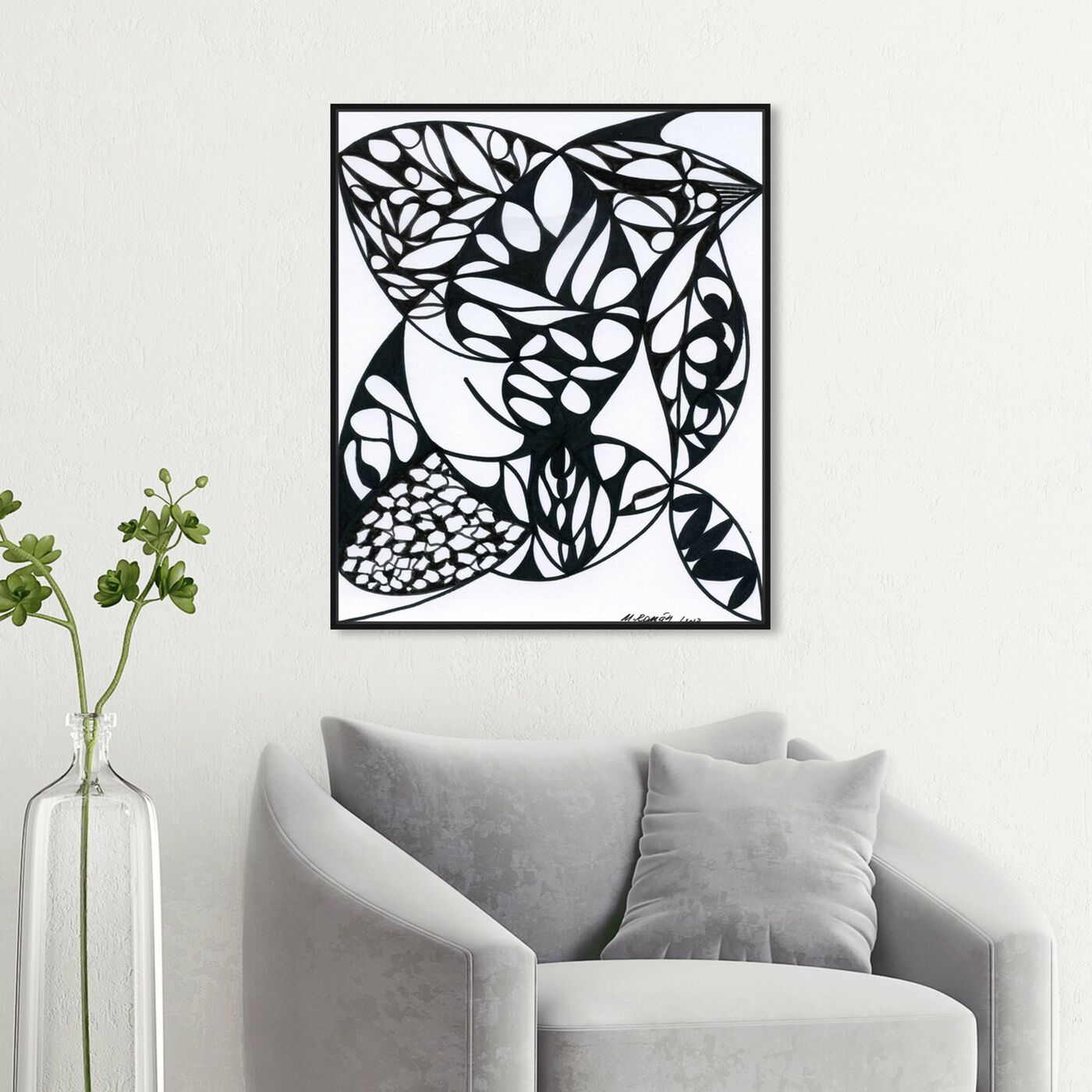 Hanging view of Nocturne featuring abstract and geometric art.