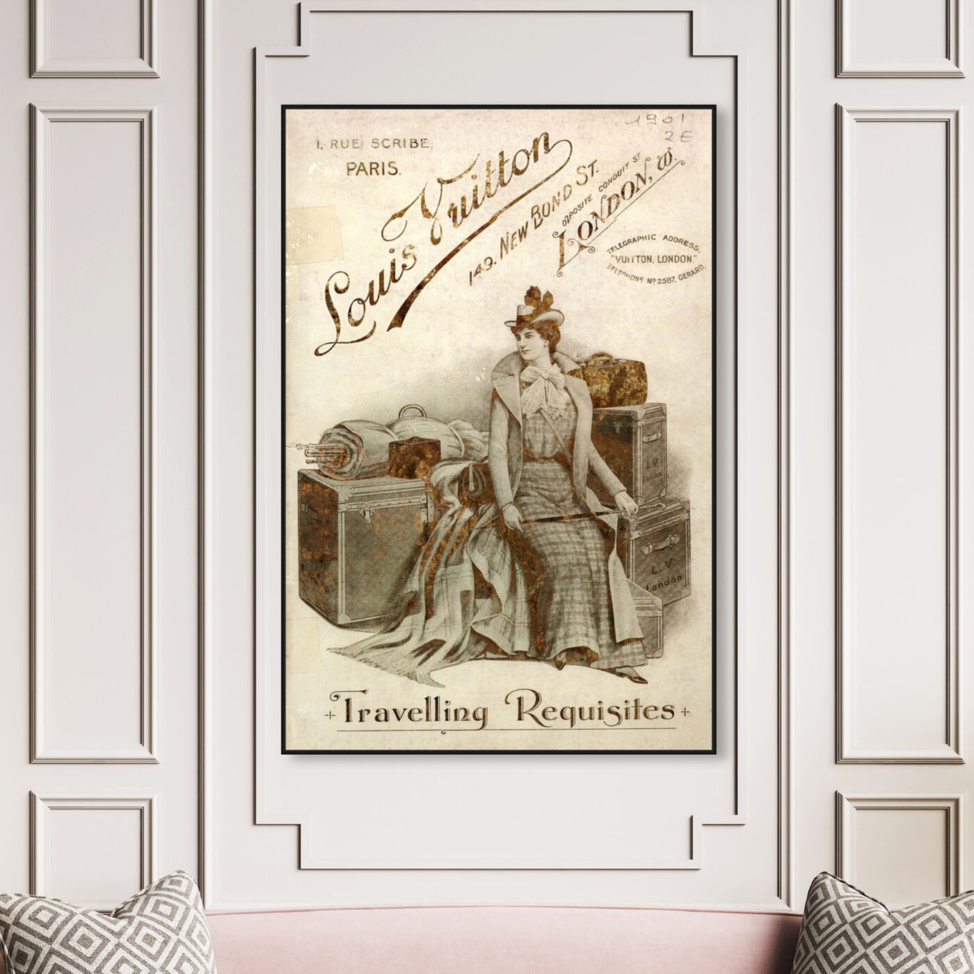 Hanging view of Travelling Requisites featuring fashion and glam and travel essentials art.