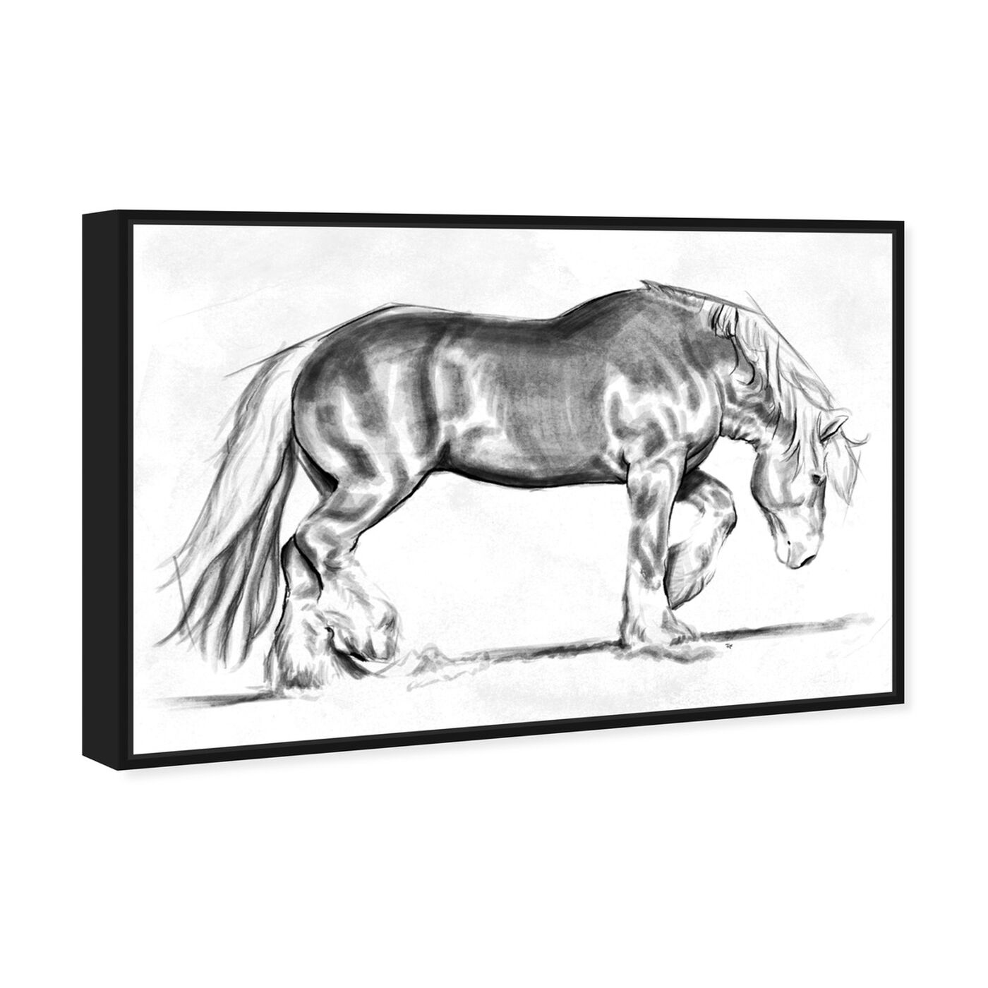 Angled view of EQUUS I featuring animals and farm animals art.