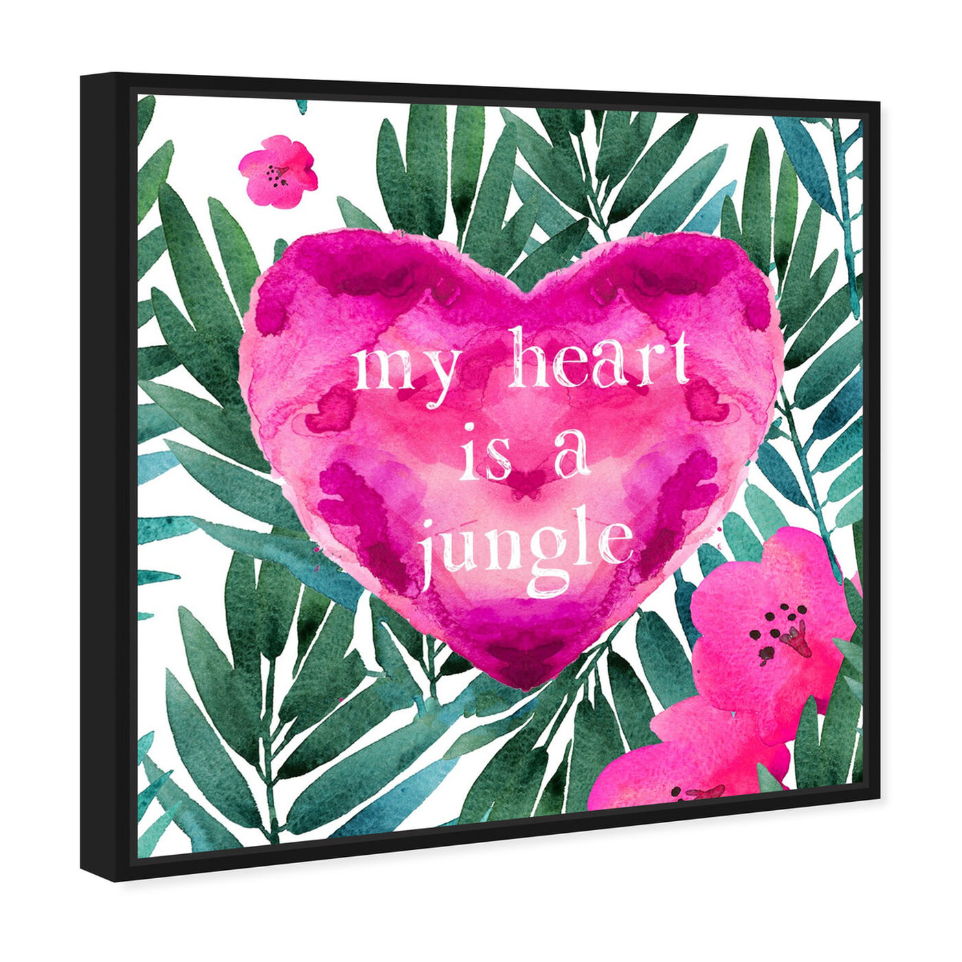 Angled view of Jungle Heart featuring typography and quotes and family quotes and sayings art.