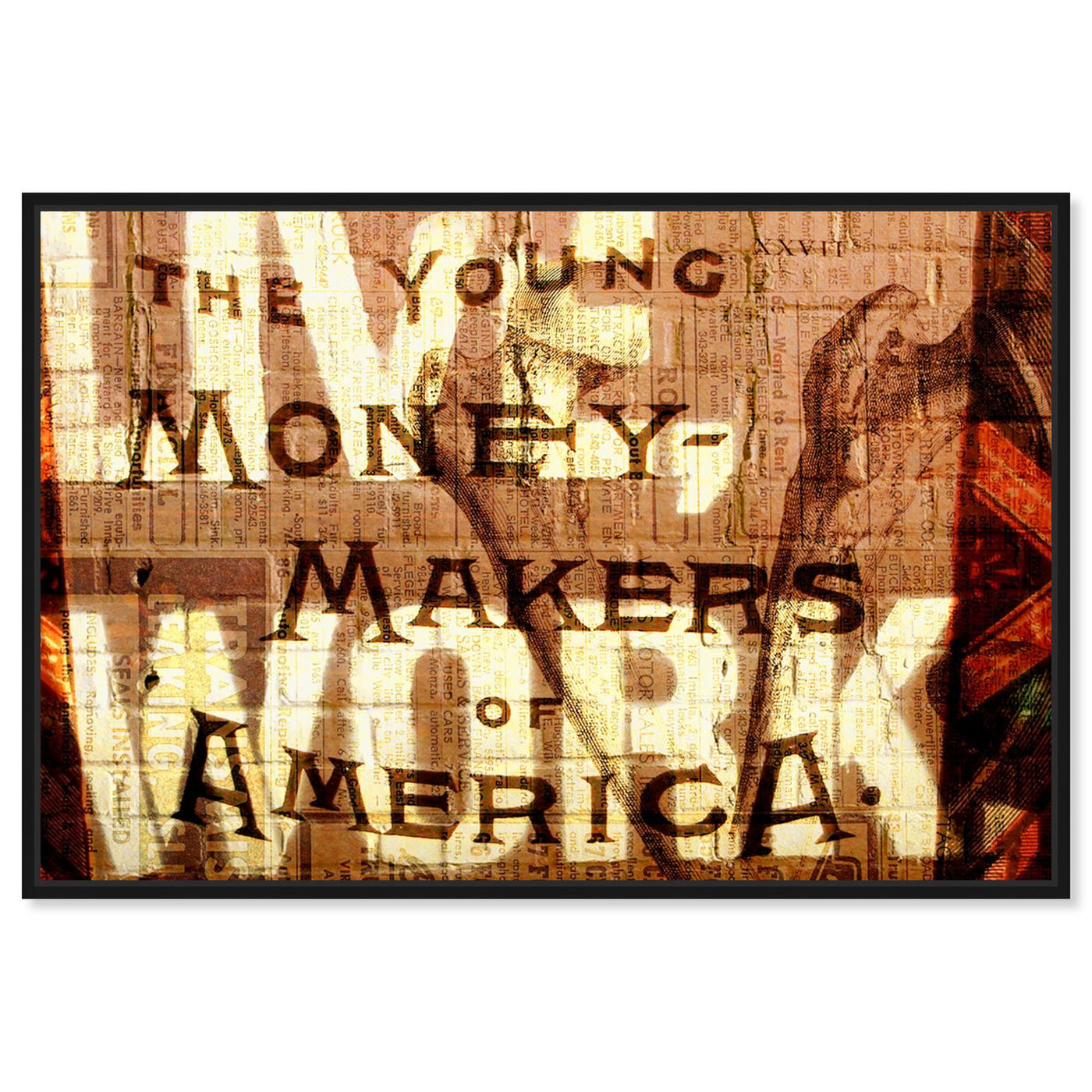 Front view of Young Money Makers featuring typography and quotes and inspirational quotes and sayings art.
