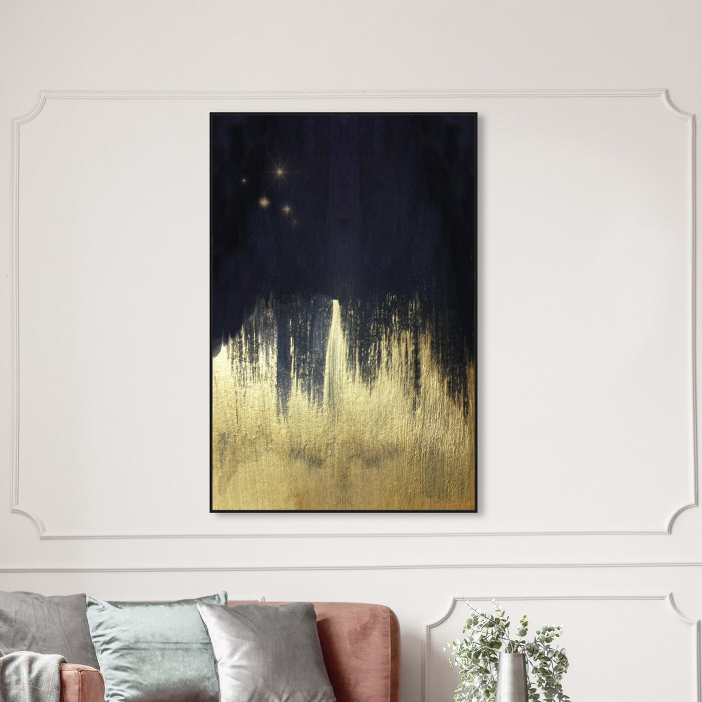 Hanging view of Starry Night featuring abstract and paint art.