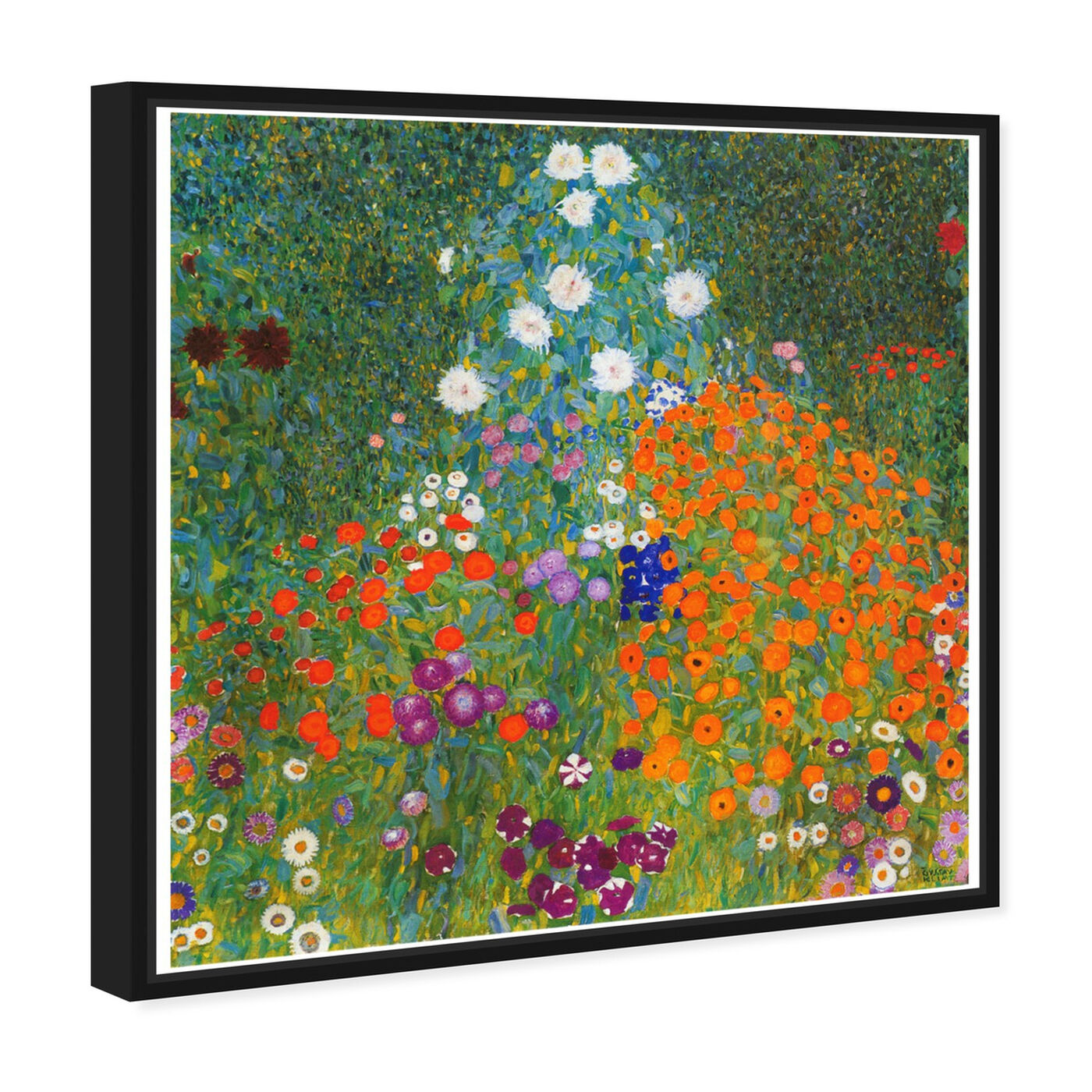 Angled view of Klimt - Cottage Garden featuring floral and botanical and gardens art.