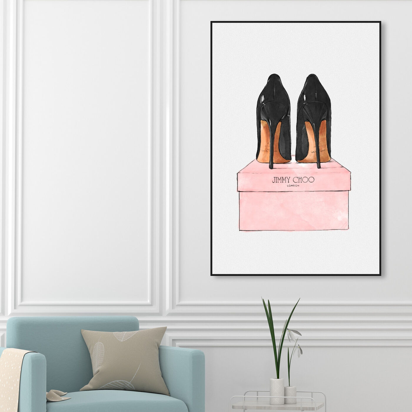 Hanging view of Night Out Stilettos featuring fashion and glam and shoes art.