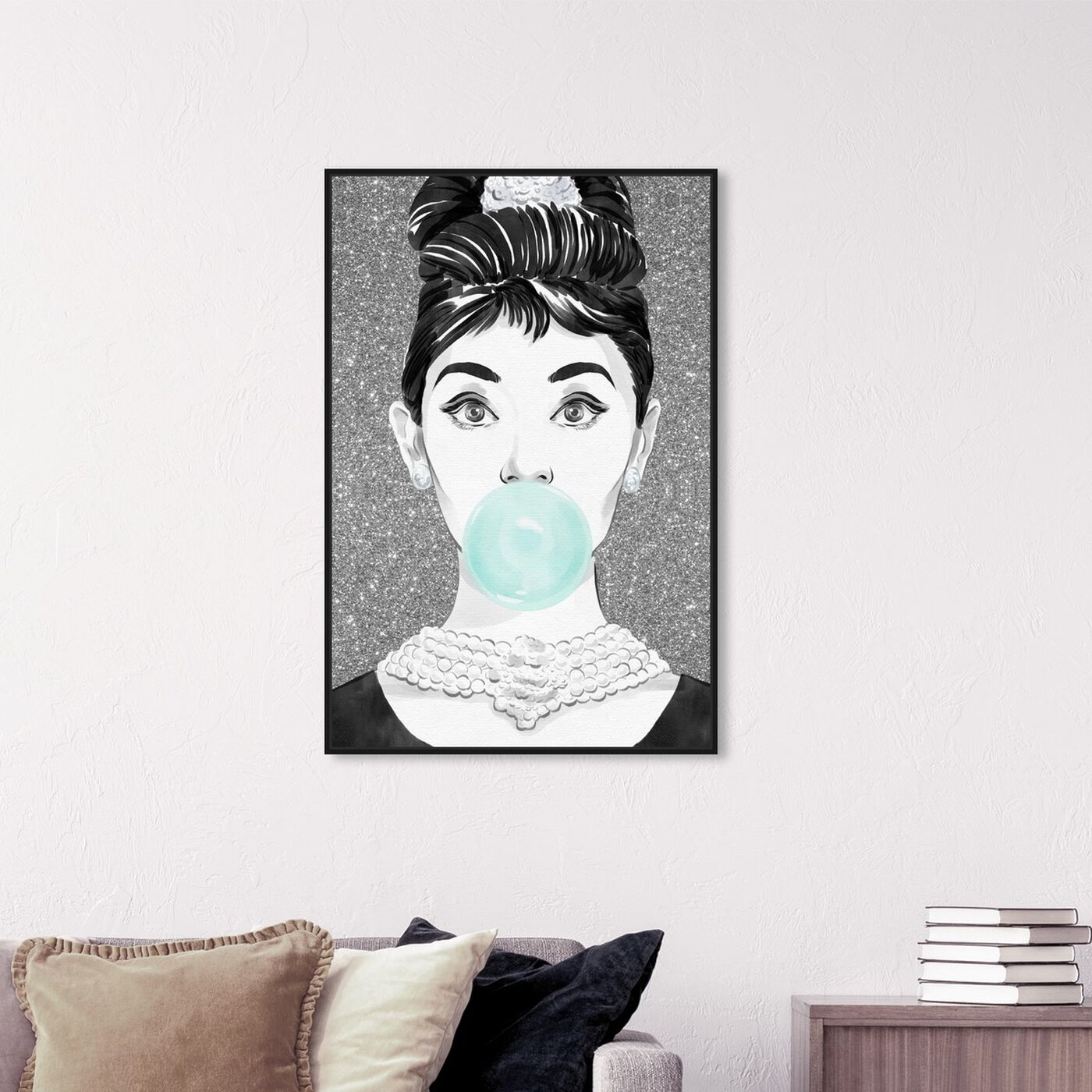 Hanging view of Bubblegum Star featuring people and portraits and celebrities art.