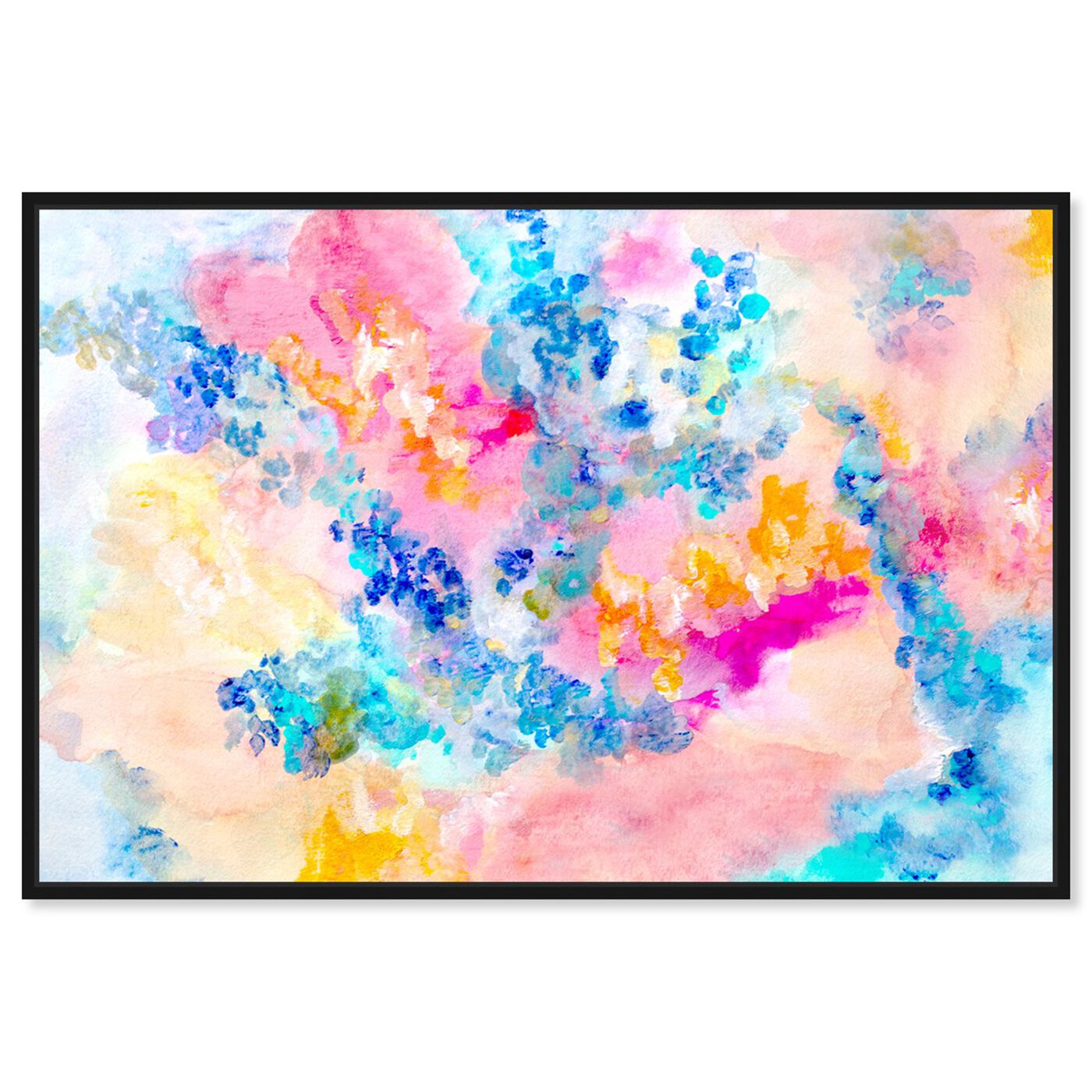 Front view of Rainbow Tint Florals featuring abstract and watercolor art.