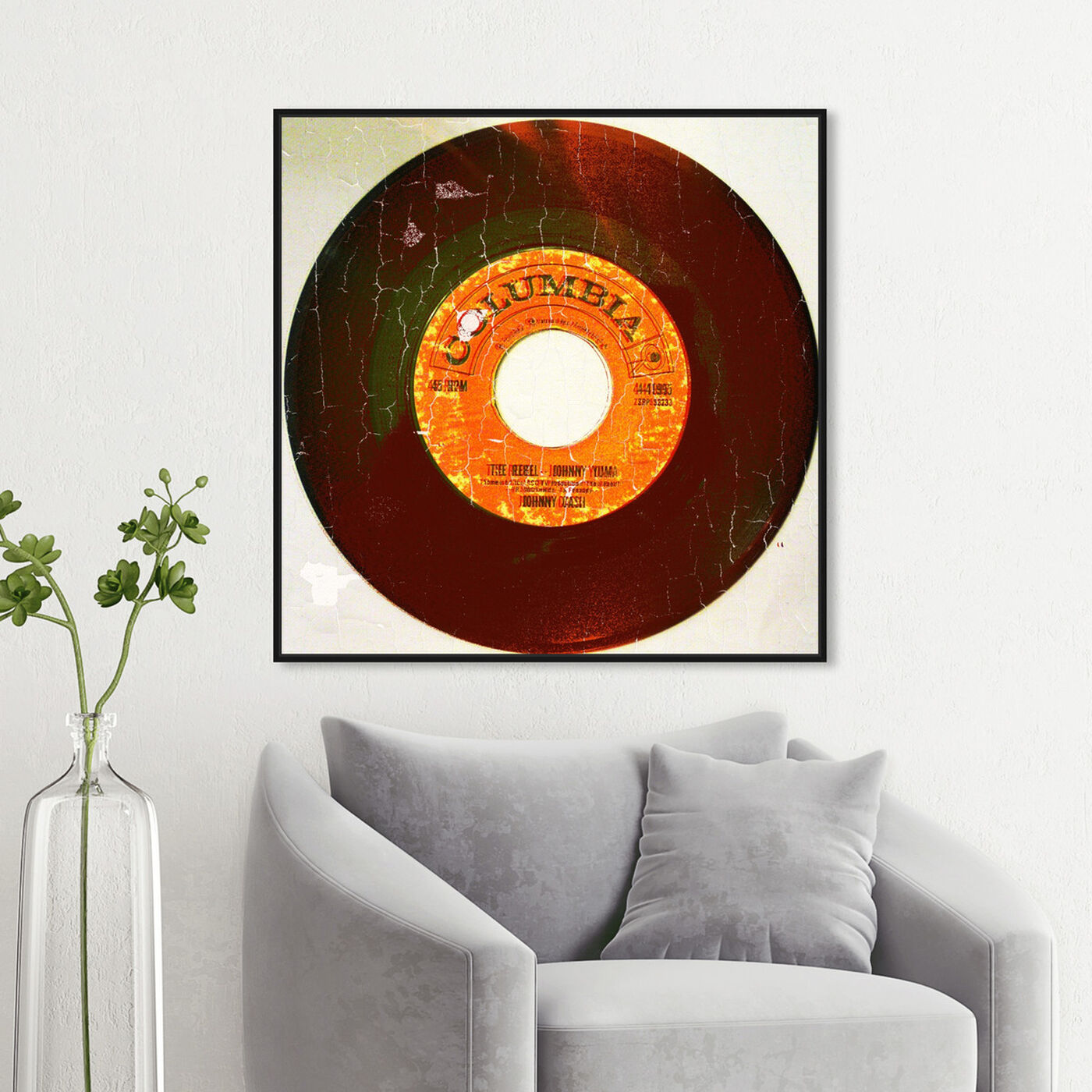 Hanging view of Rebel Vinyl featuring music and dance and vinyl records art.