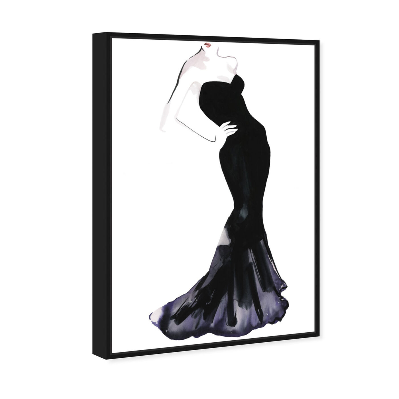 Angled view of Black Dress - Gill Bay featuring fashion and glam and dress art.