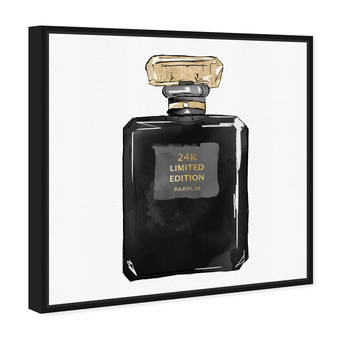 Angled view of Dark Perfume Gold featuring fashion and glam and perfumes art.