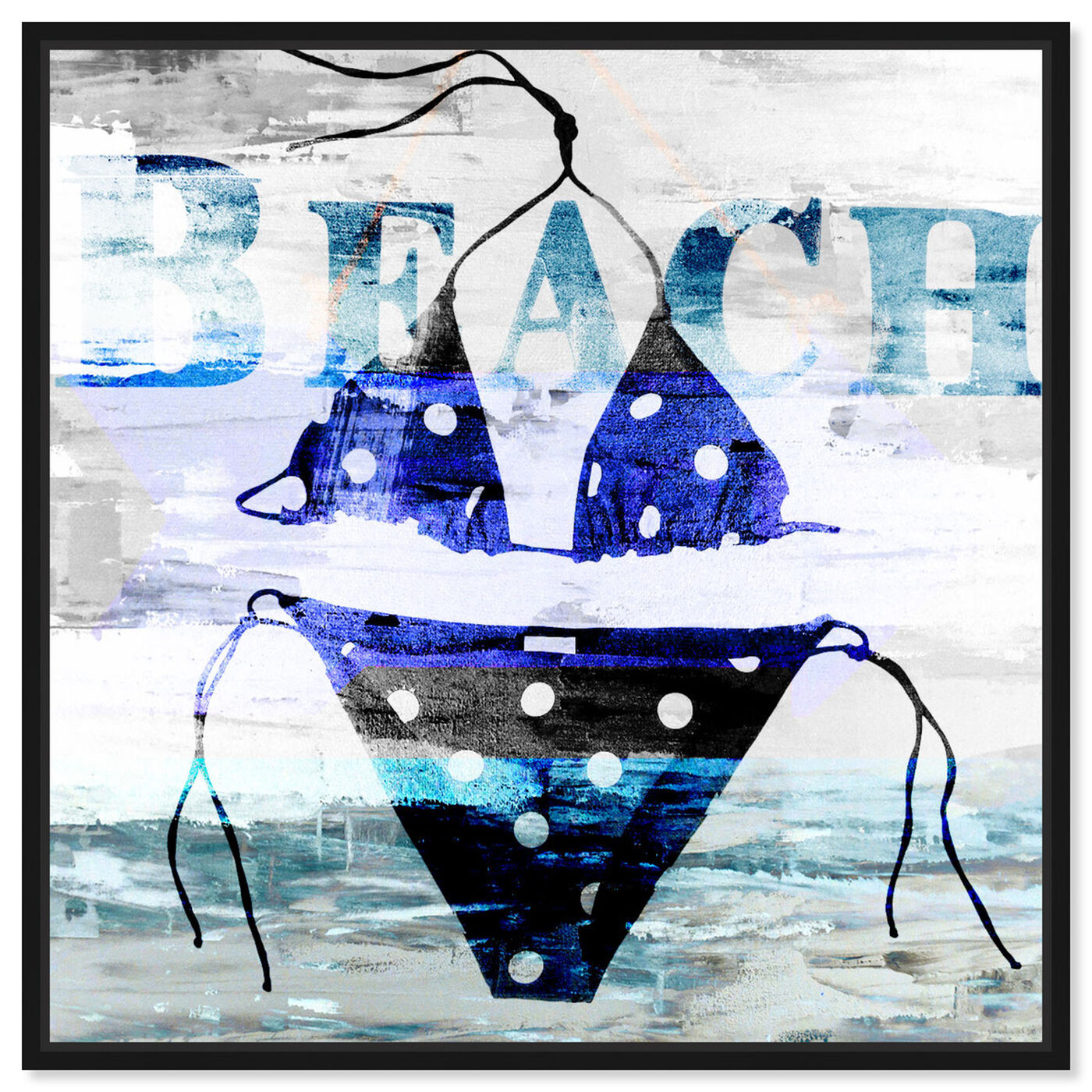 Front view of Polka Dot Bikini featuring nautical and coastal and beach essentials art.