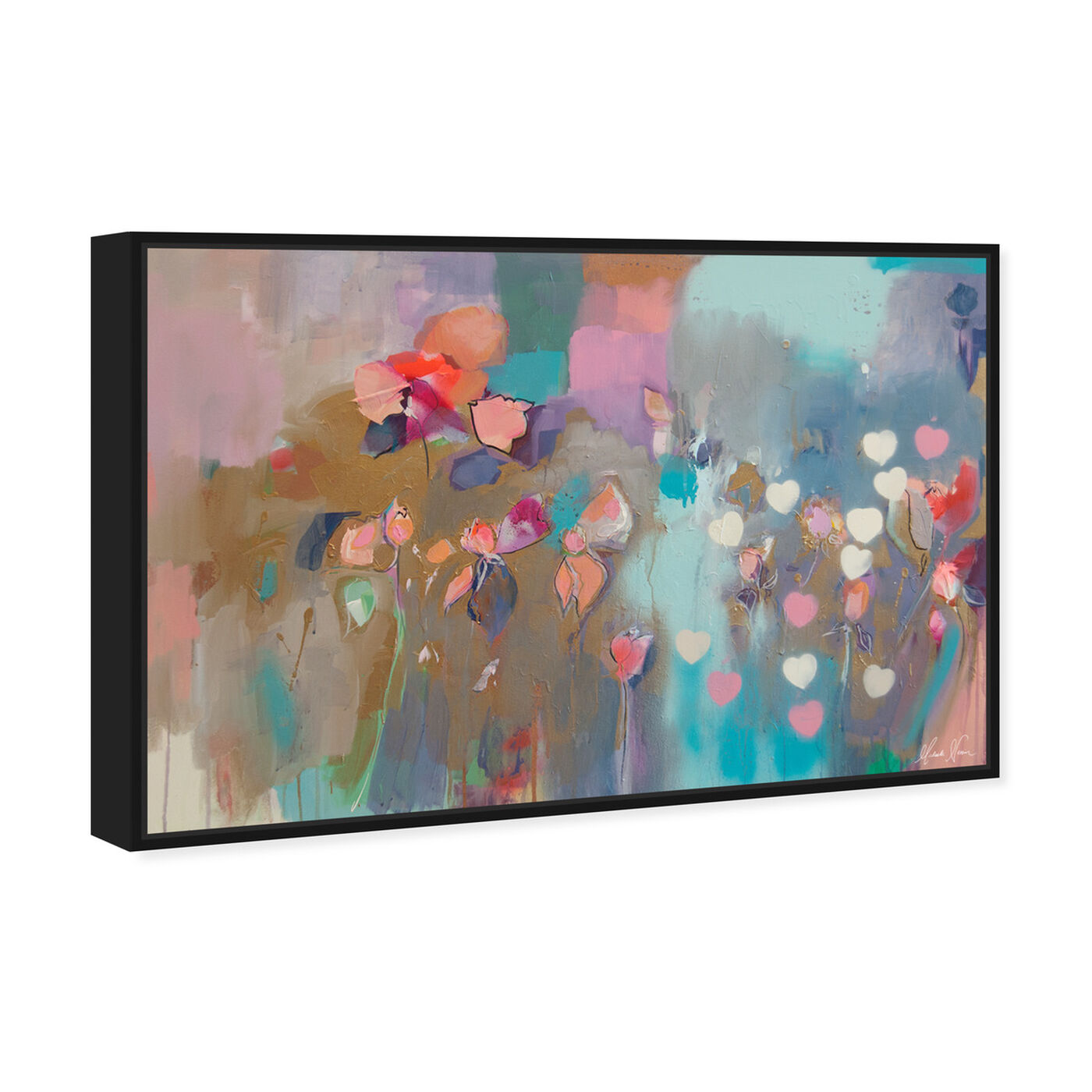 Angled view of You Came to me Like a Song by Michaela Nessim featuring abstract and flowers art.
