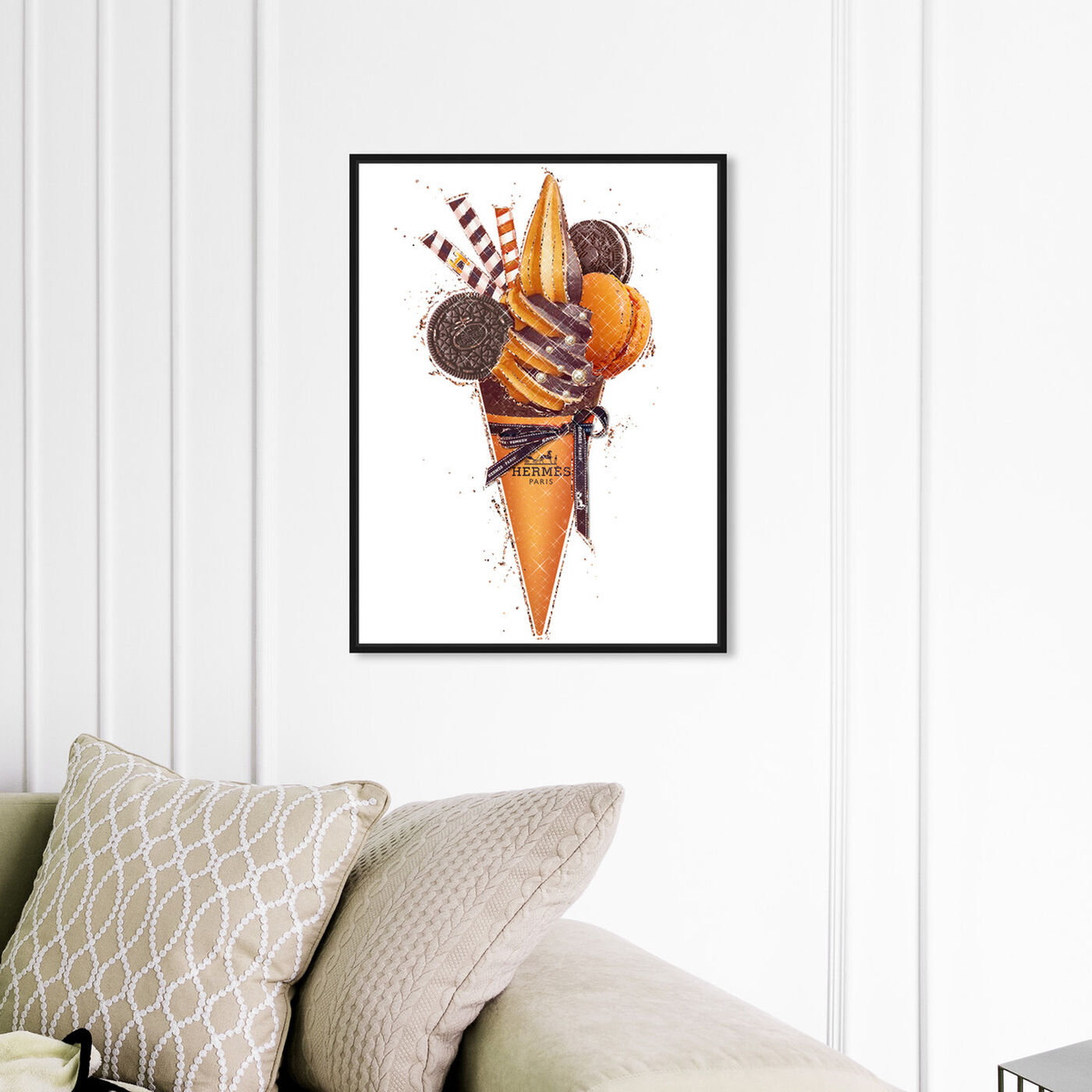 Hanging view of Caramel Cocoa Gelato featuring food and cuisine and ice cream and milkshakes art.