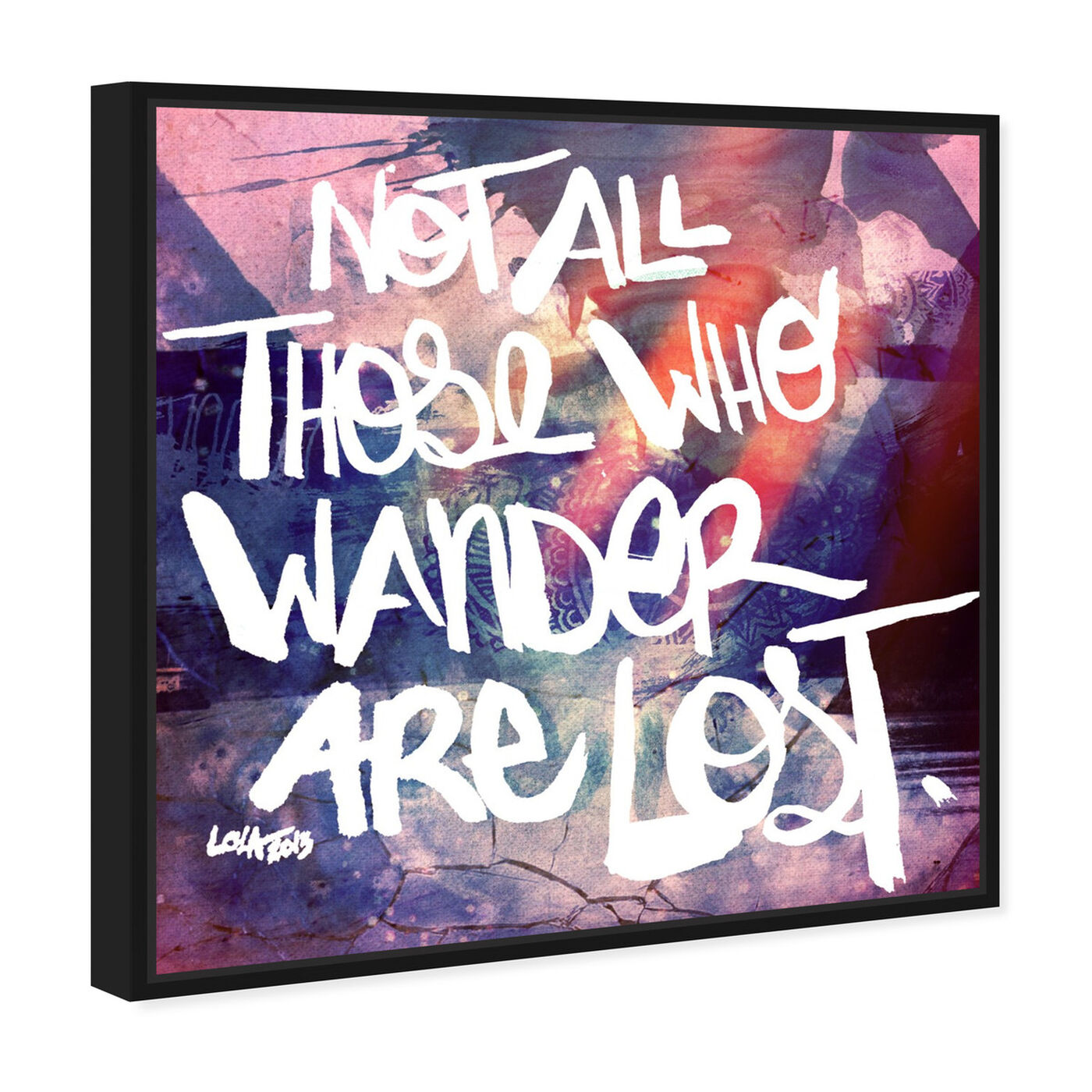 Angled view of Lost featuring typography and quotes and inspirational quotes and sayings art.