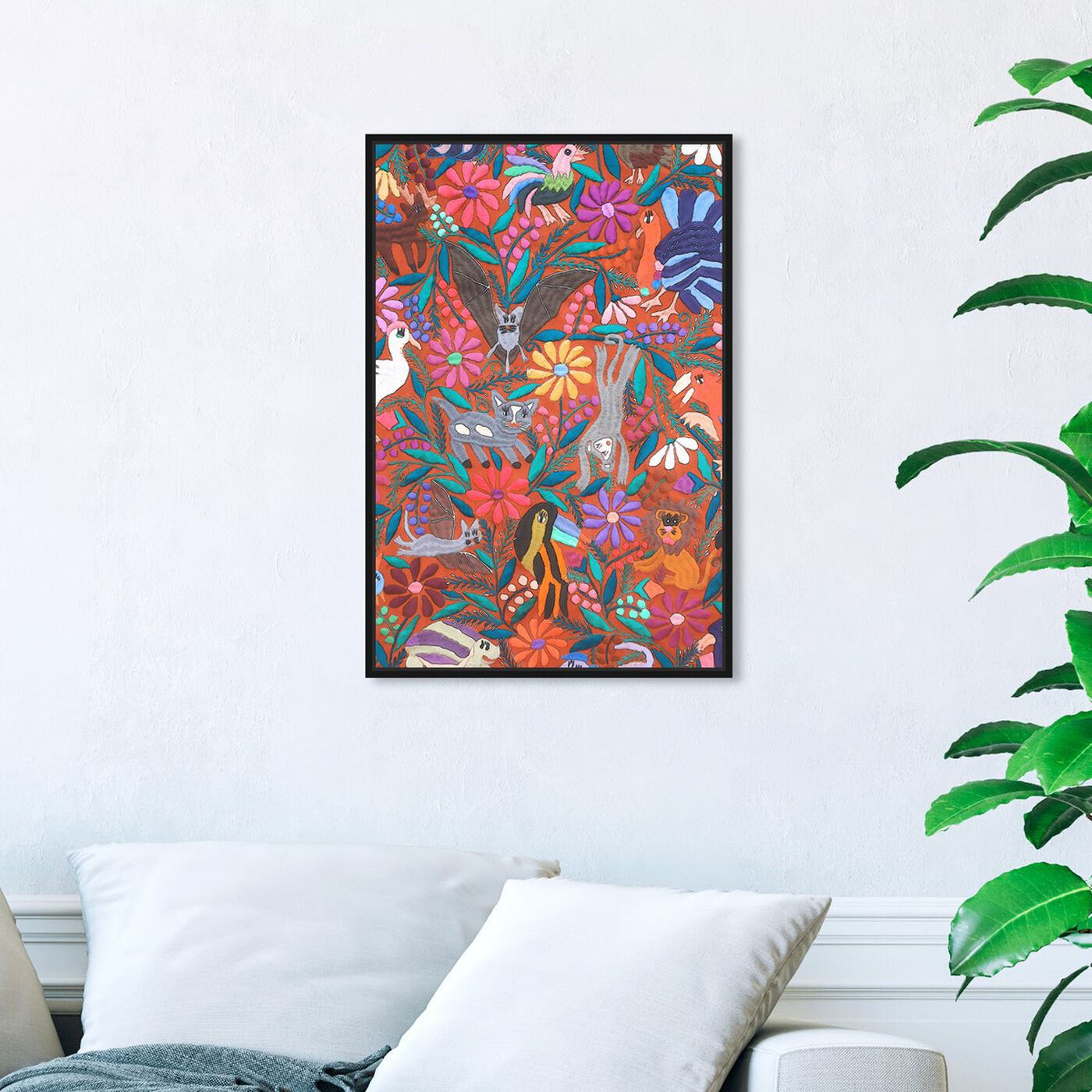 Hanging view of Jungle Tangle featuring floral and botanical and gardens art.