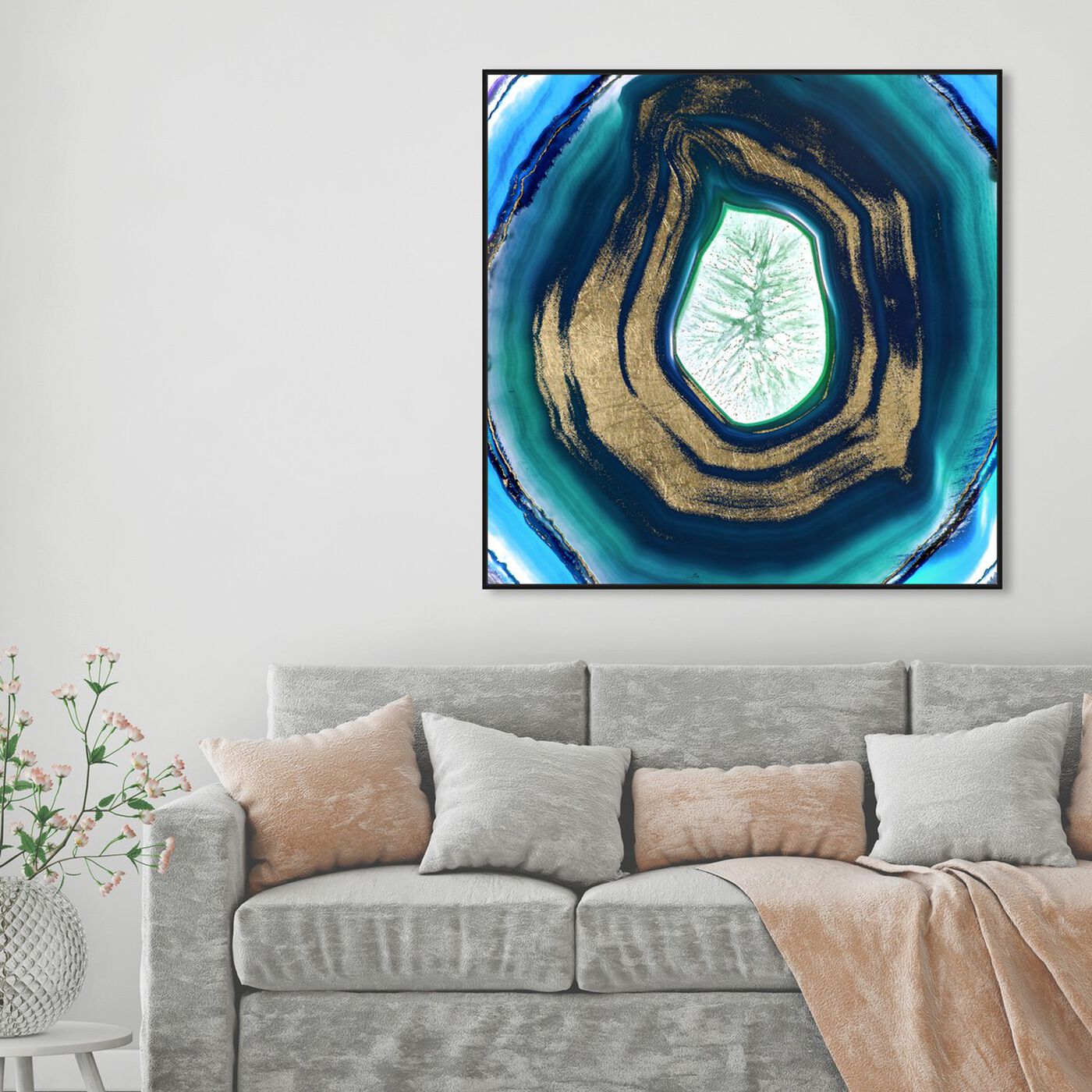 Hanging view of Bluelove Geo featuring abstract and crystals art.