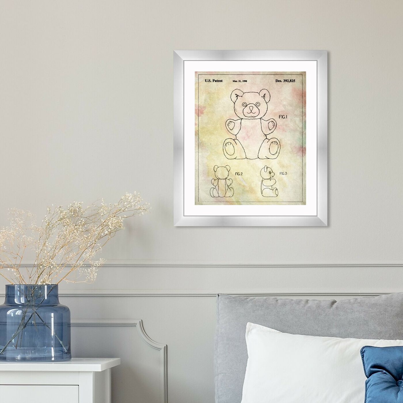 Hanging view of Teddy Bear, 1998 featuring symbols and objects and toys art.