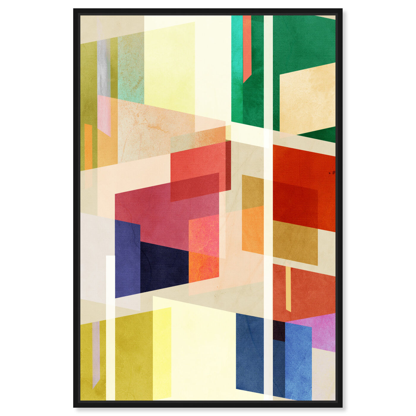 Front view of Midcentury Square Abstract featuring abstract and geometric art.