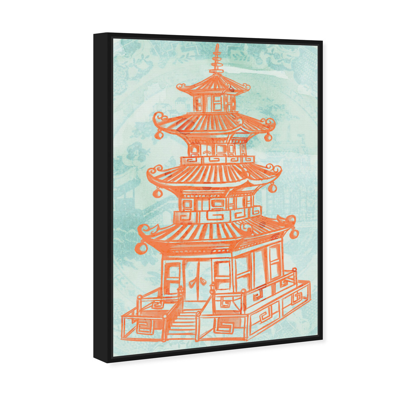 Angled view of Pagoda Lagoon featuring world and countries and asian cultures art.