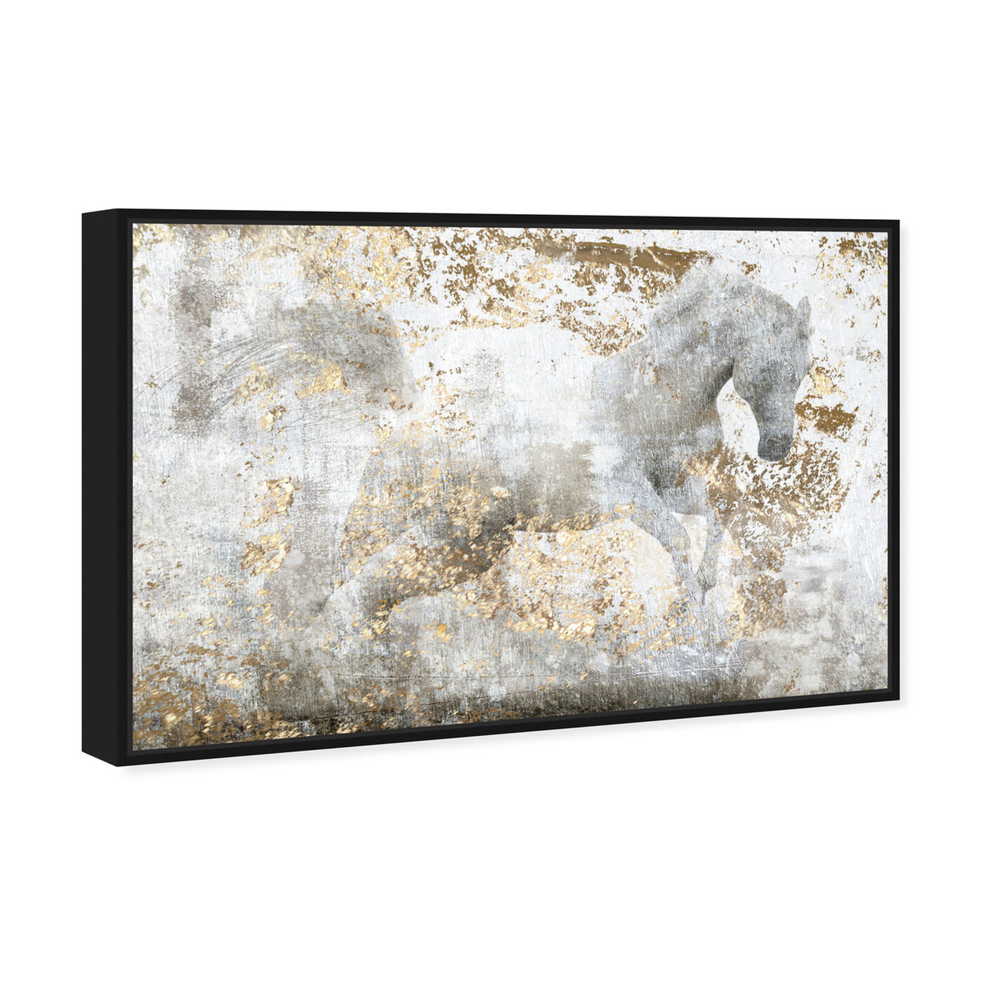Angled view of Running Equus featuring animals and farm animals art.