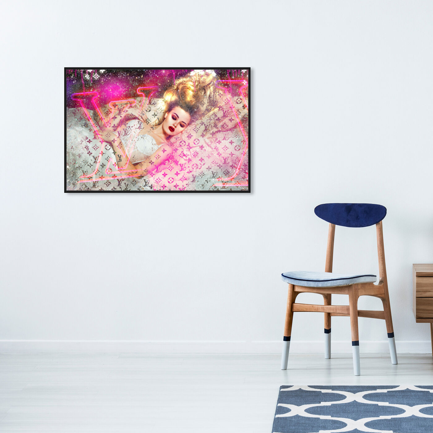 Hanging view of She's a Dreamer featuring fashion and glam and fashion lifestyle art.