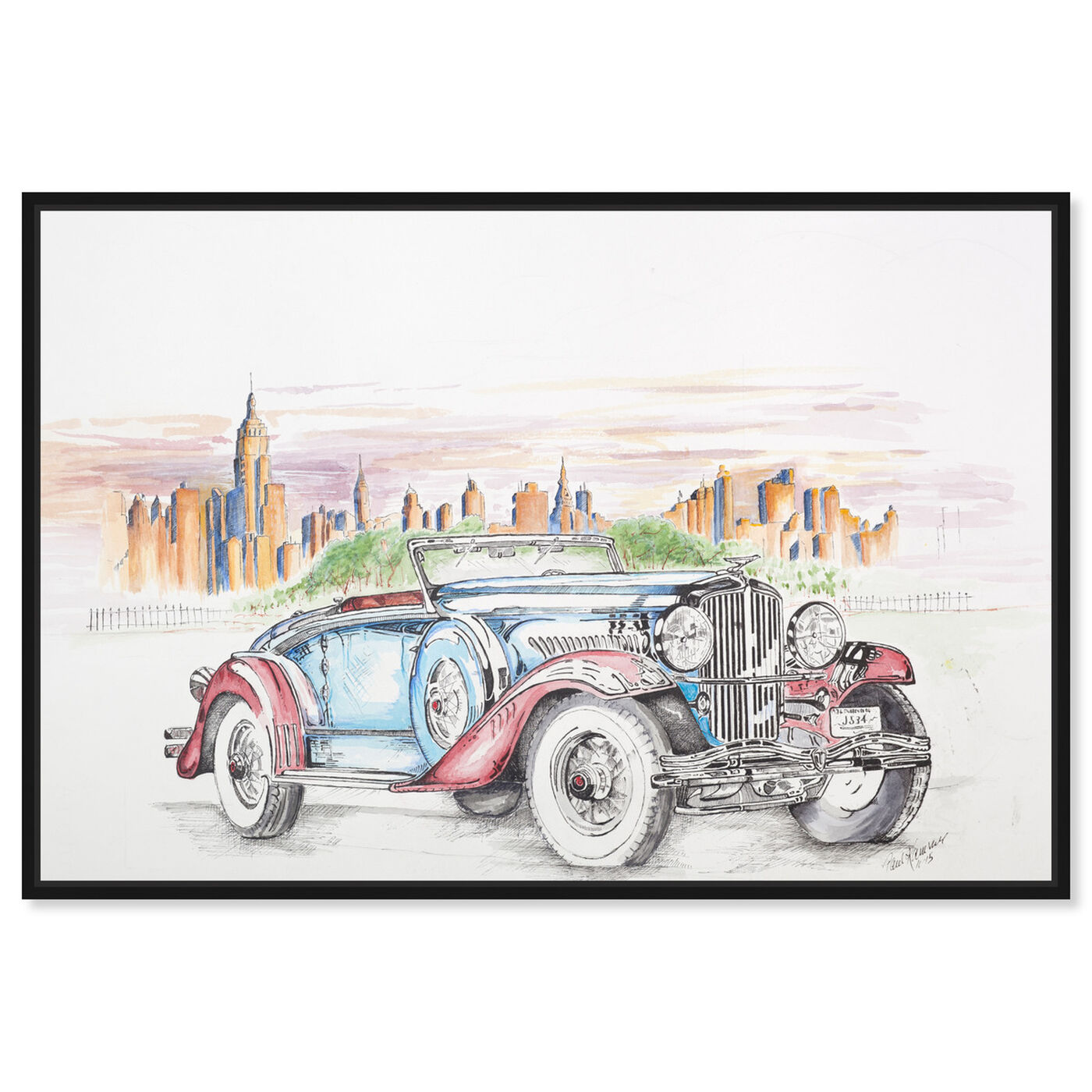 Front view of Paul Kaminer - Hot Rod featuring transportation and automobiles art.