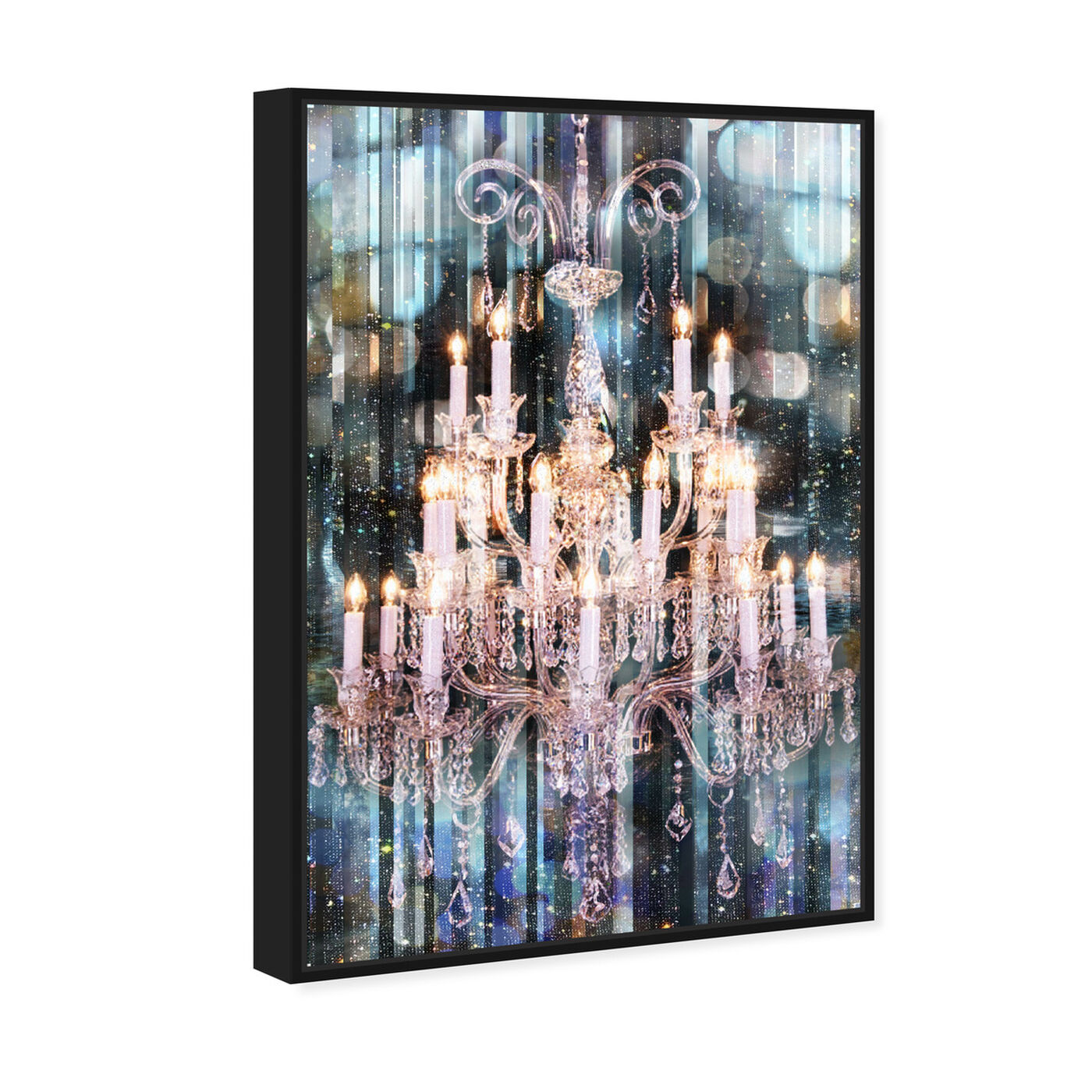 Angled view of Diamond Covered Eyes featuring fashion and glam and chandeliers art.