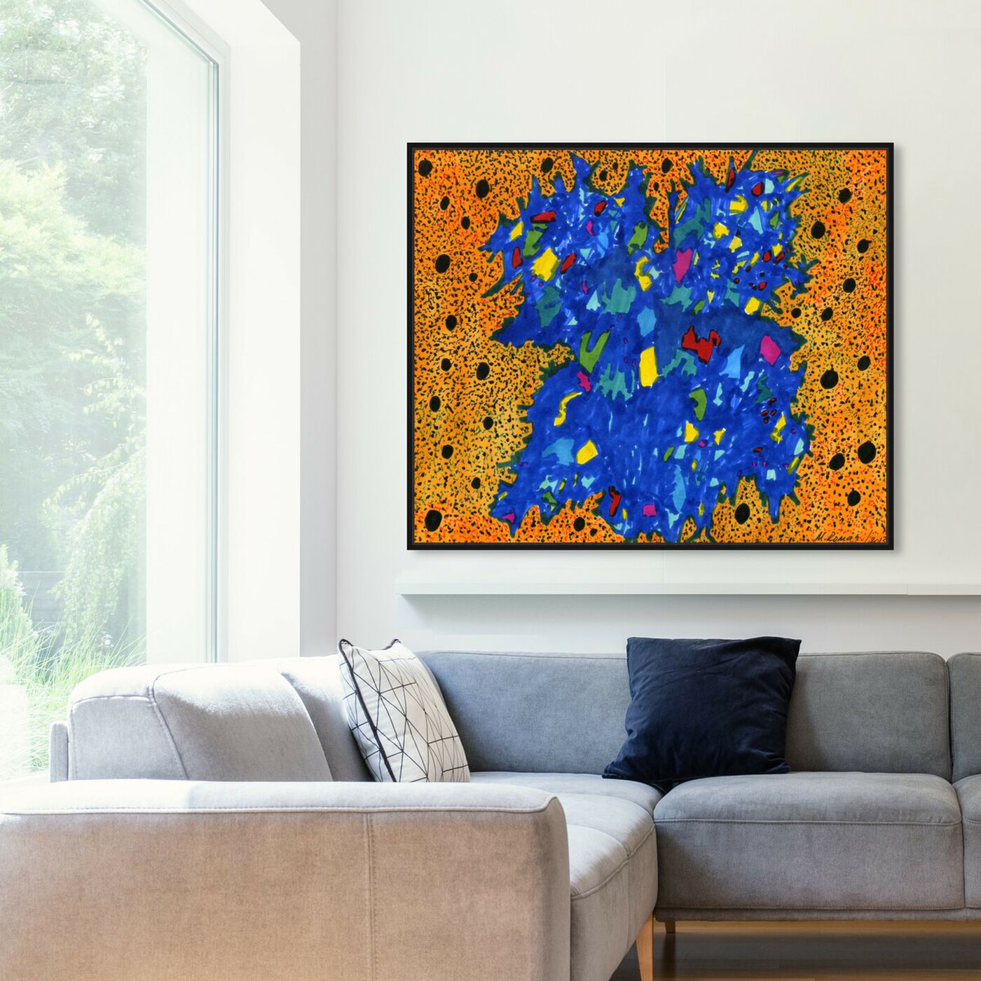 Hanging view of Static featuring abstract and paint art.